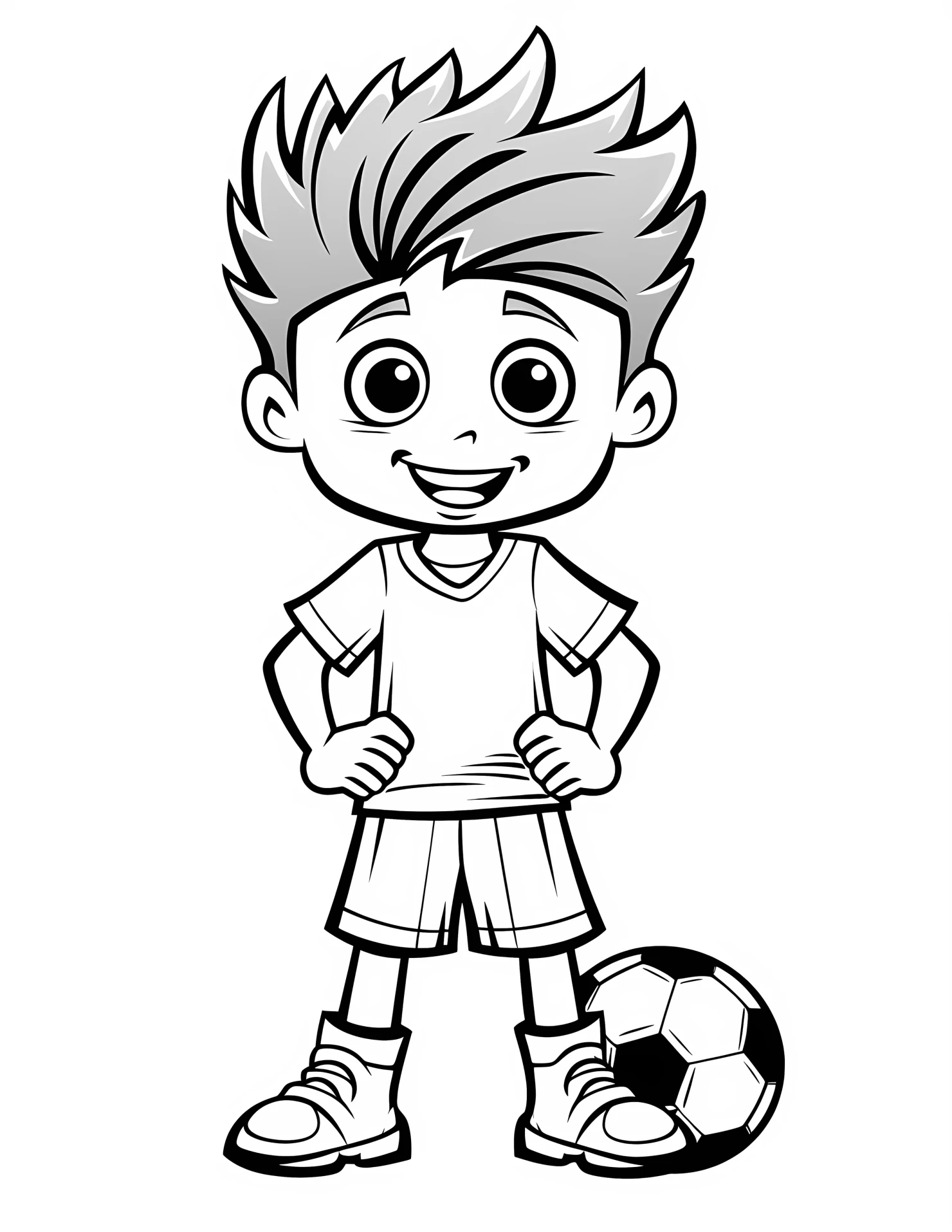 Midfielder for kids coloring page on white color background #32090