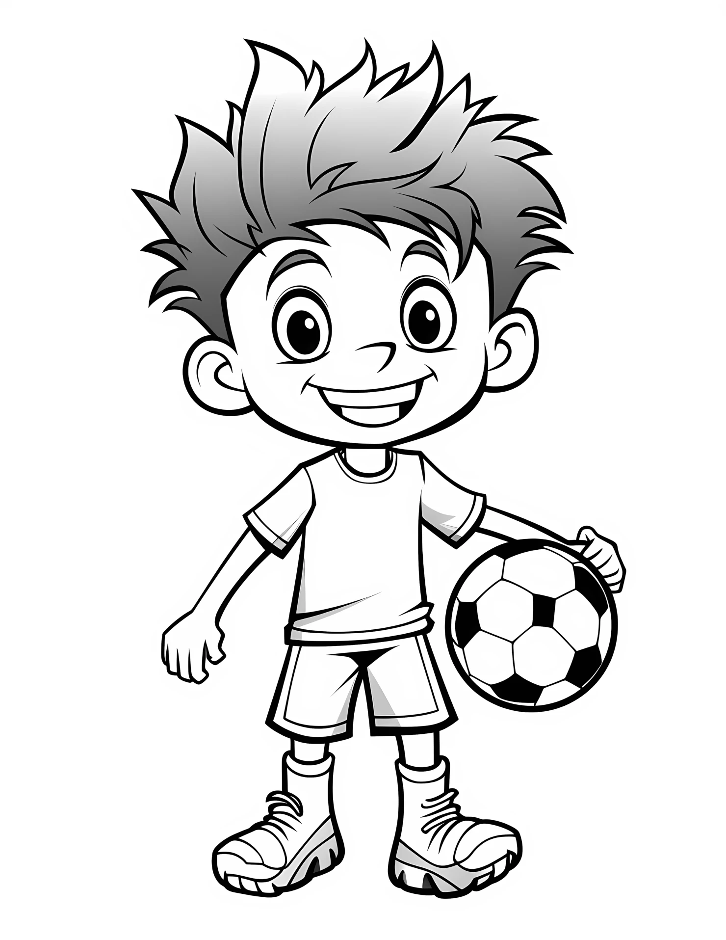 Midfielder for kids coloring page on white color background #32091