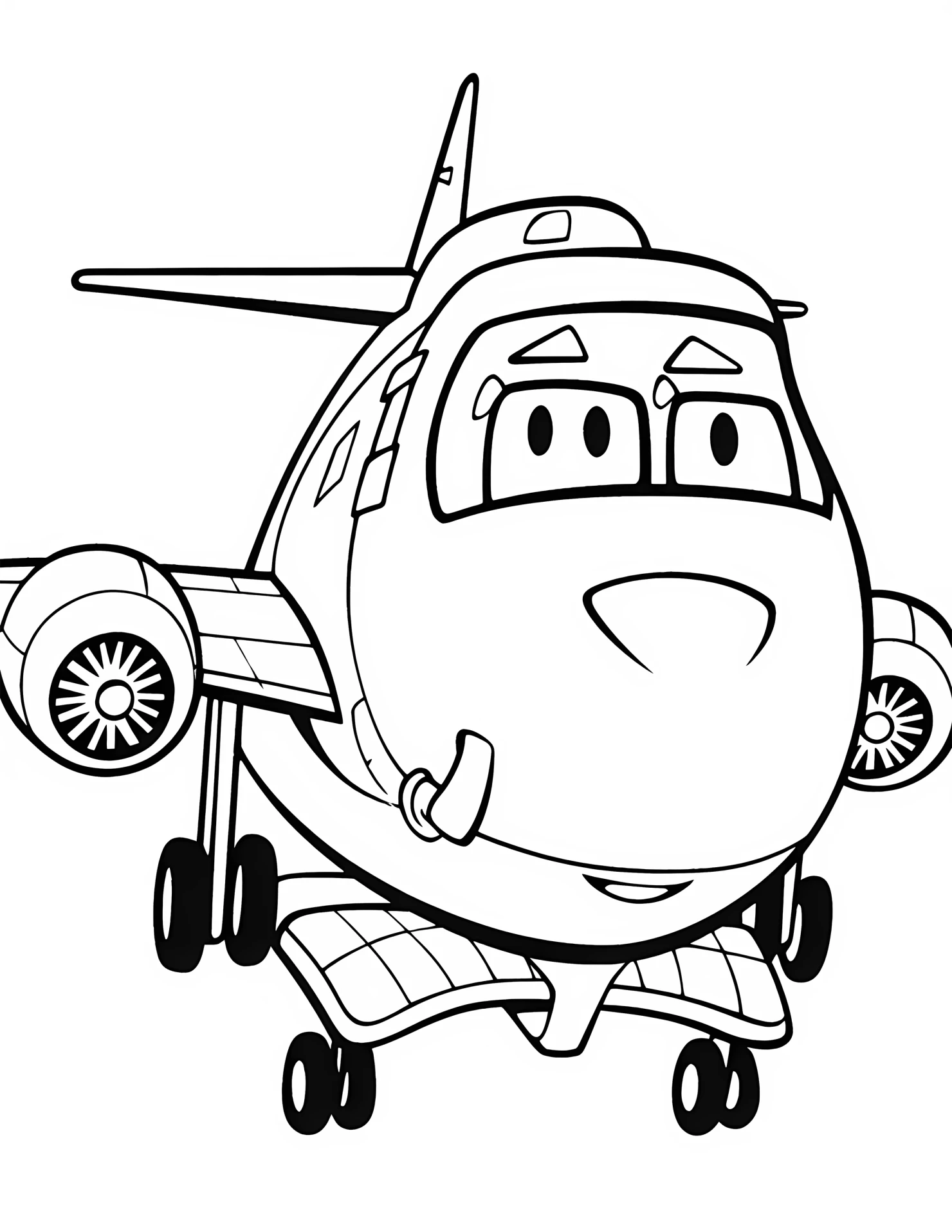 Military plane for kids coloring page on white color background #32094