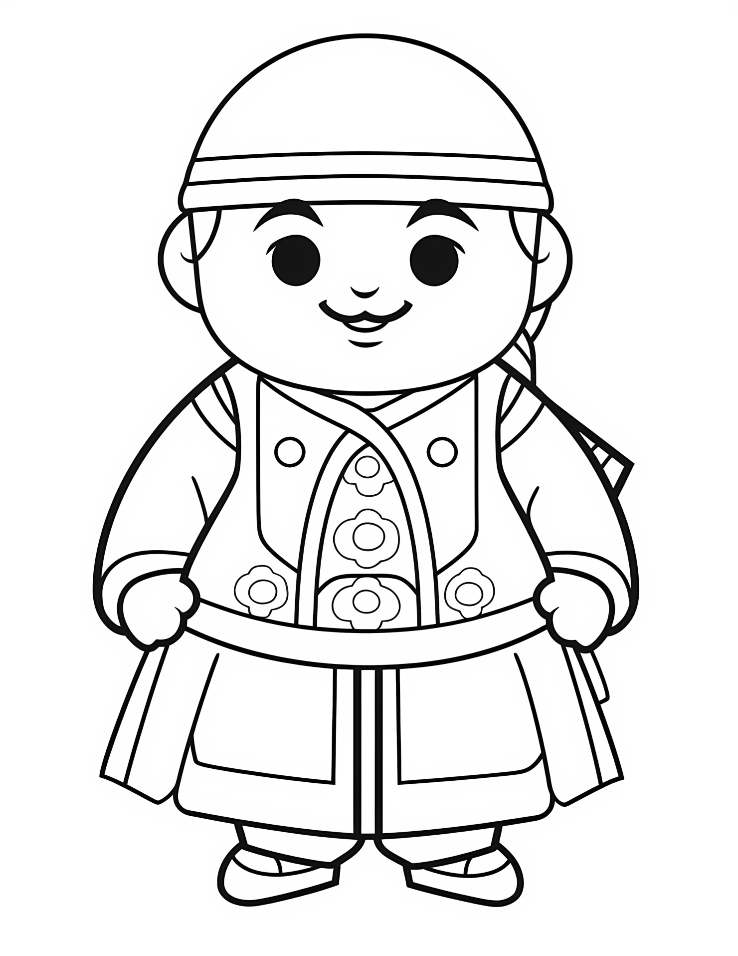 Ming Dynasty for kids coloring page on white color background #32099