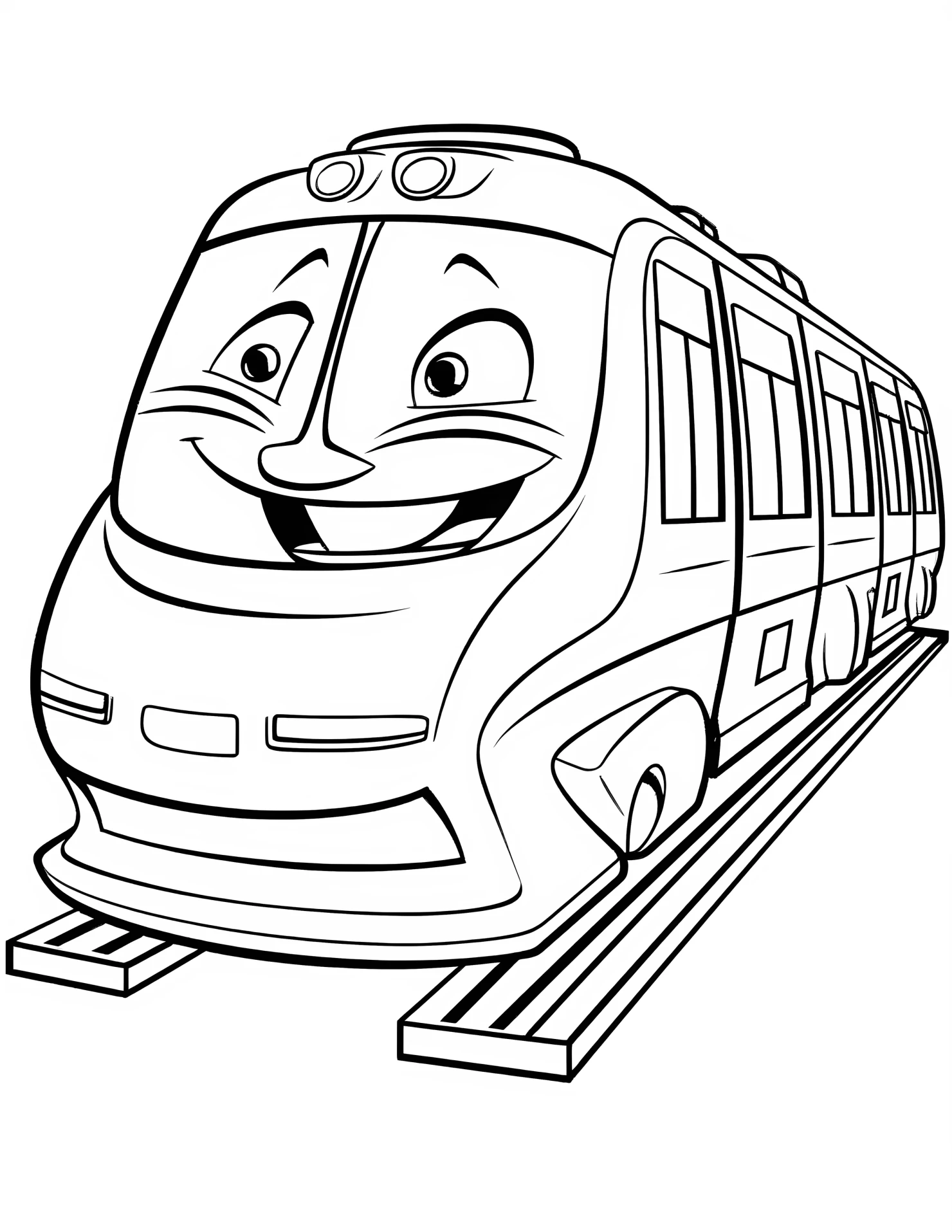 Monorail for kids coloring page on white color background #32116