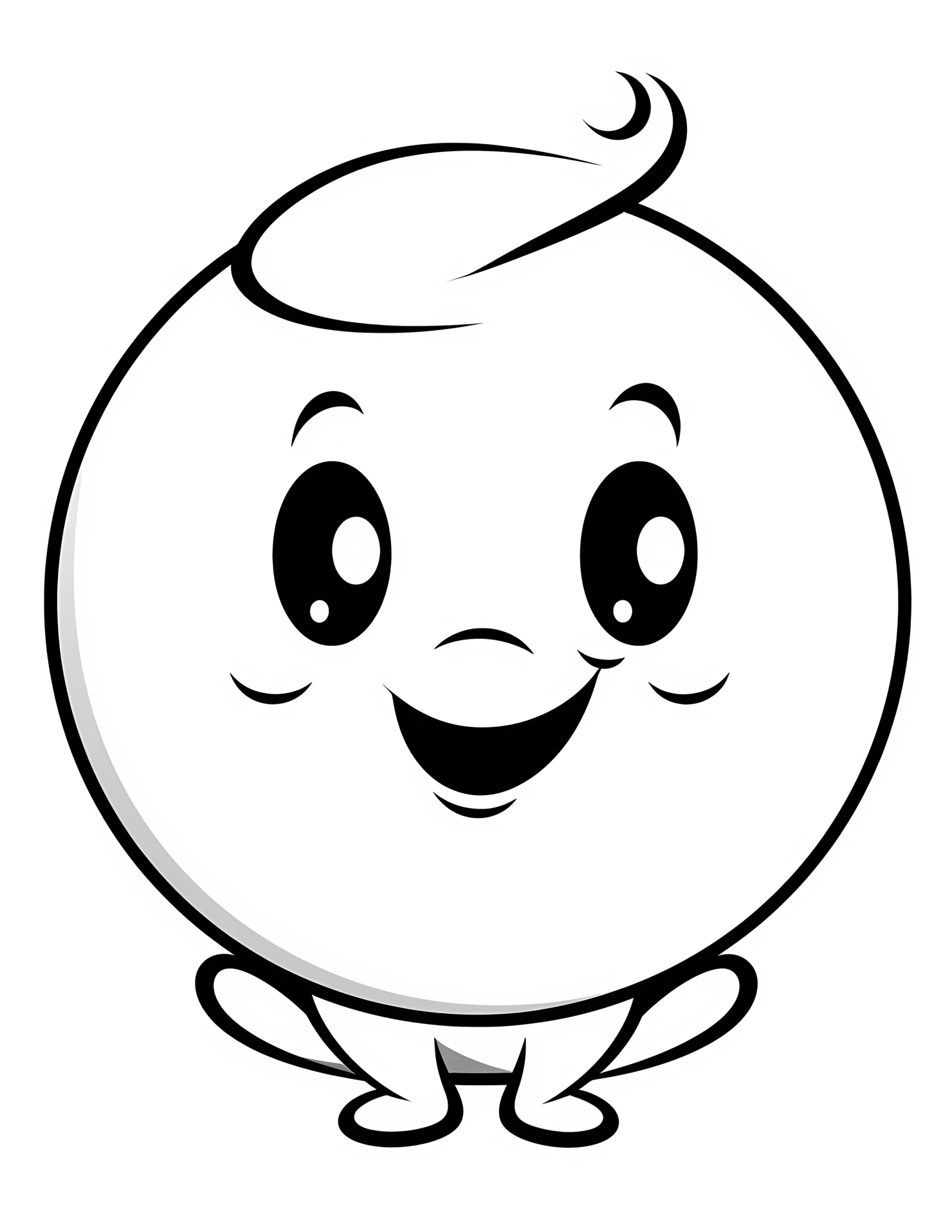 Moon for kids coloring page on white color background #32131