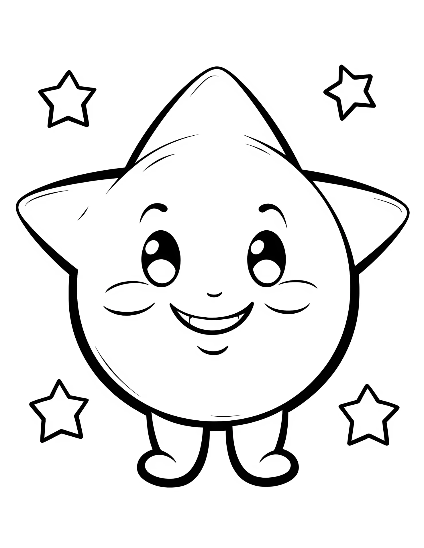 Moon for kids coloring page on white color background #32134