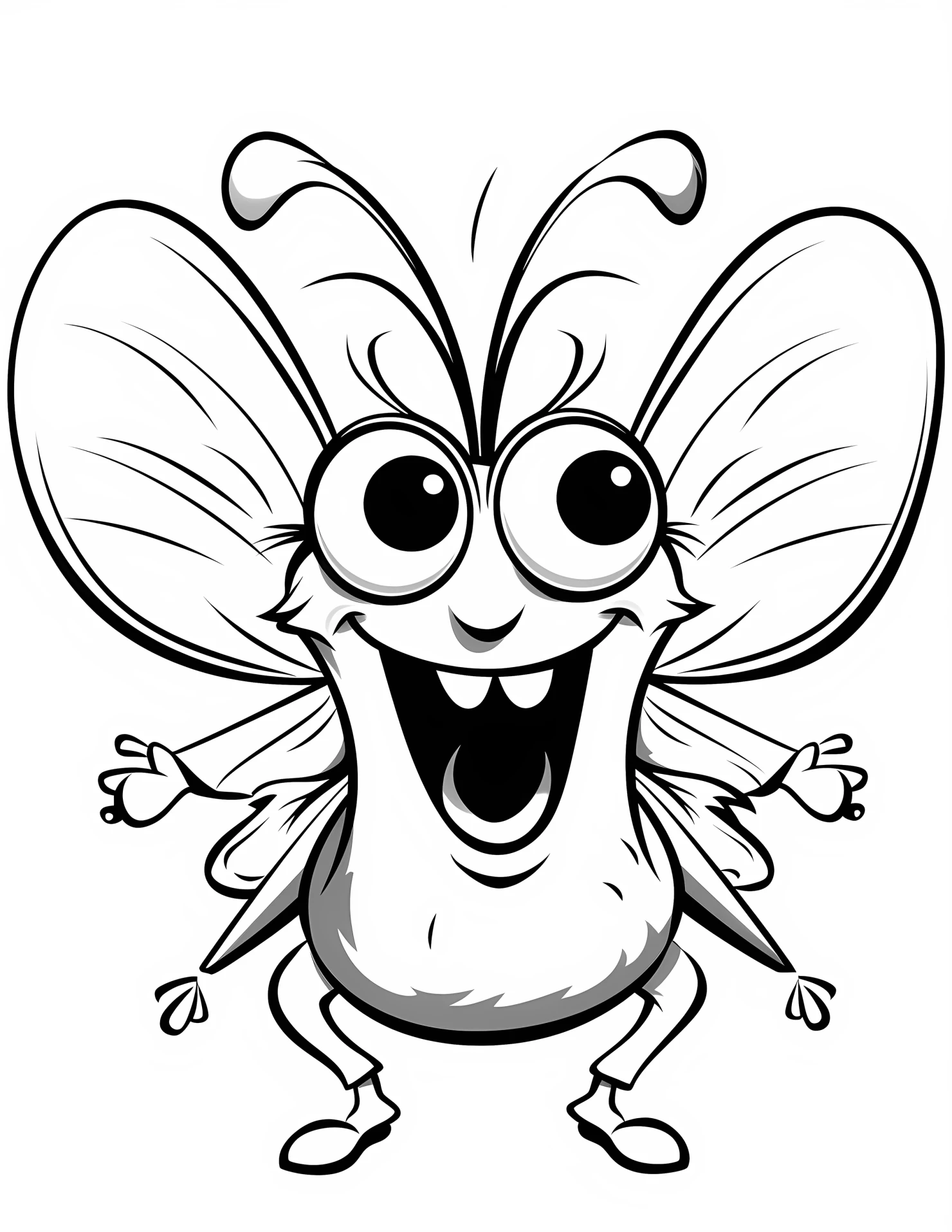 Moth for kids coloring page on white color background #32146