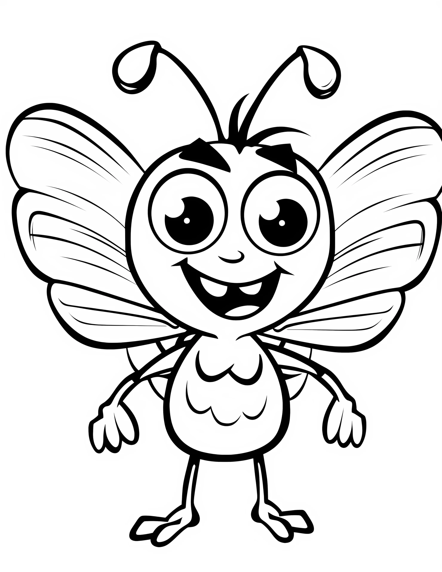Moth for kids coloring page on white color background #32147