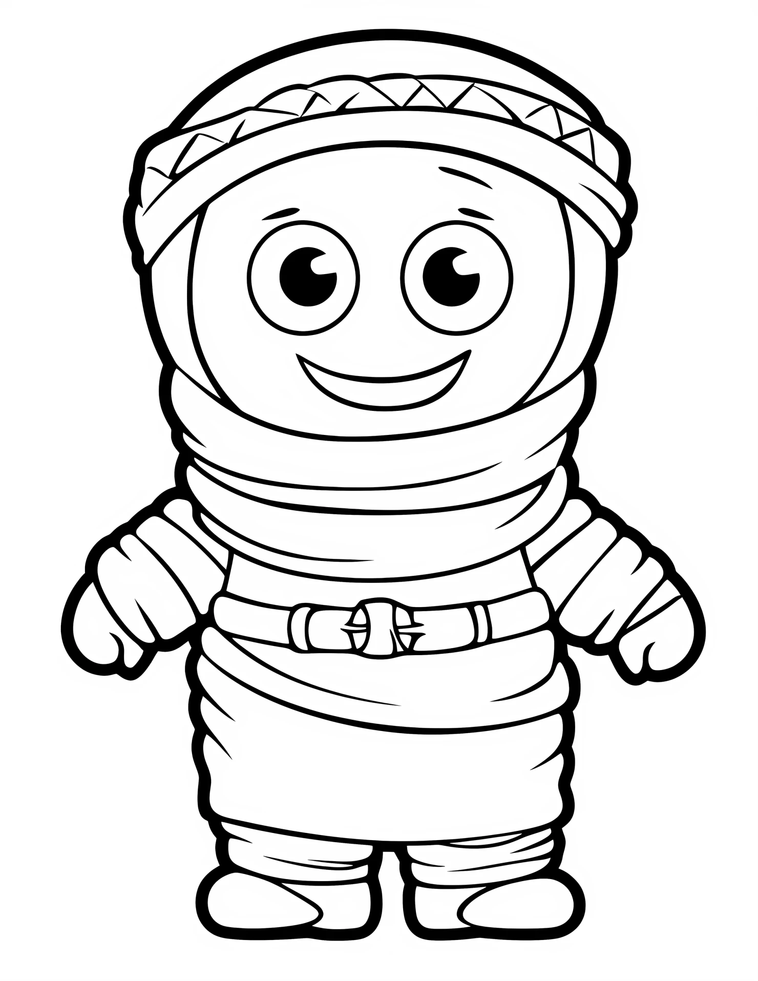 Mummies for kids coloring page on white color background #32159