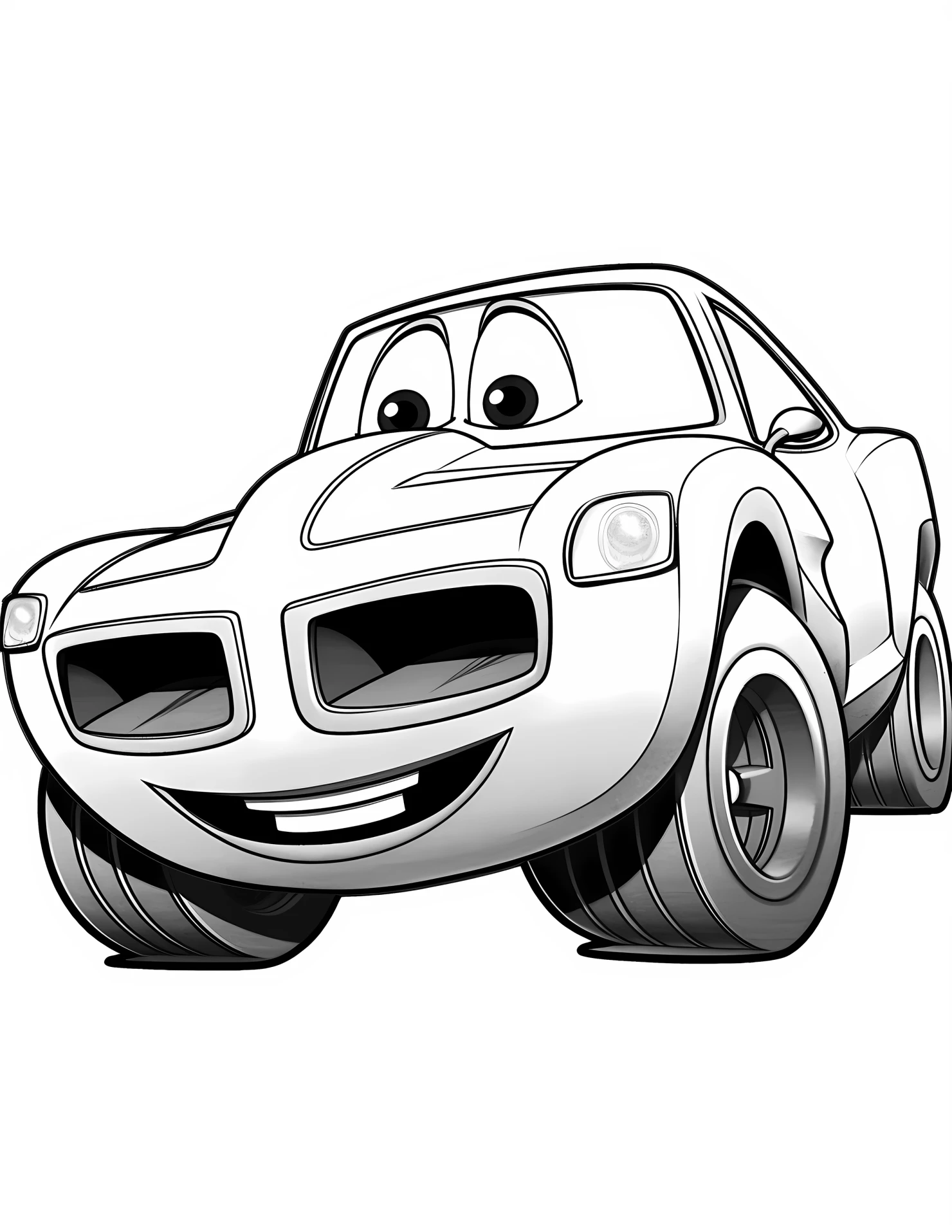 Muscle car for kids coloring page on white color background #32166