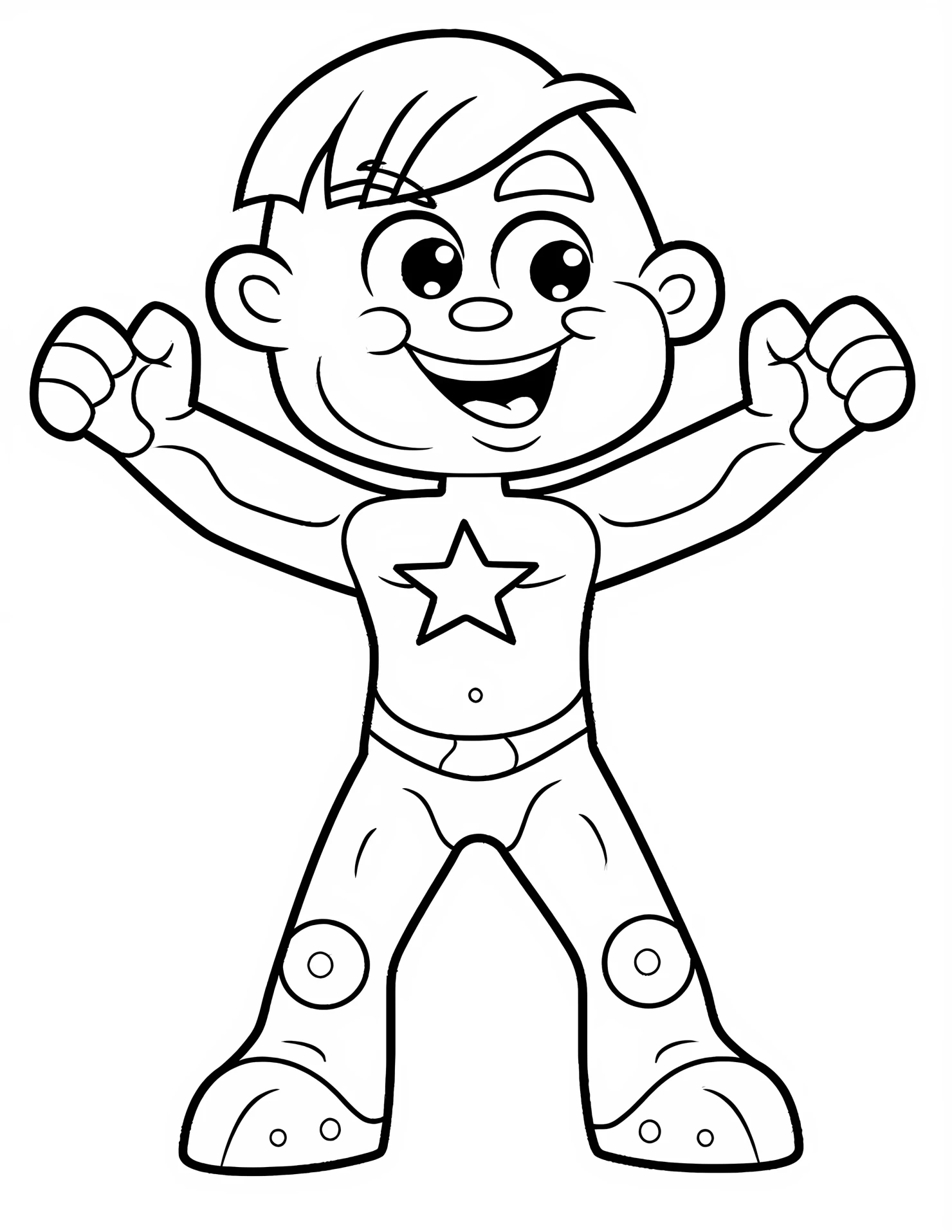 Muscles for kids coloring page on white color background #32171