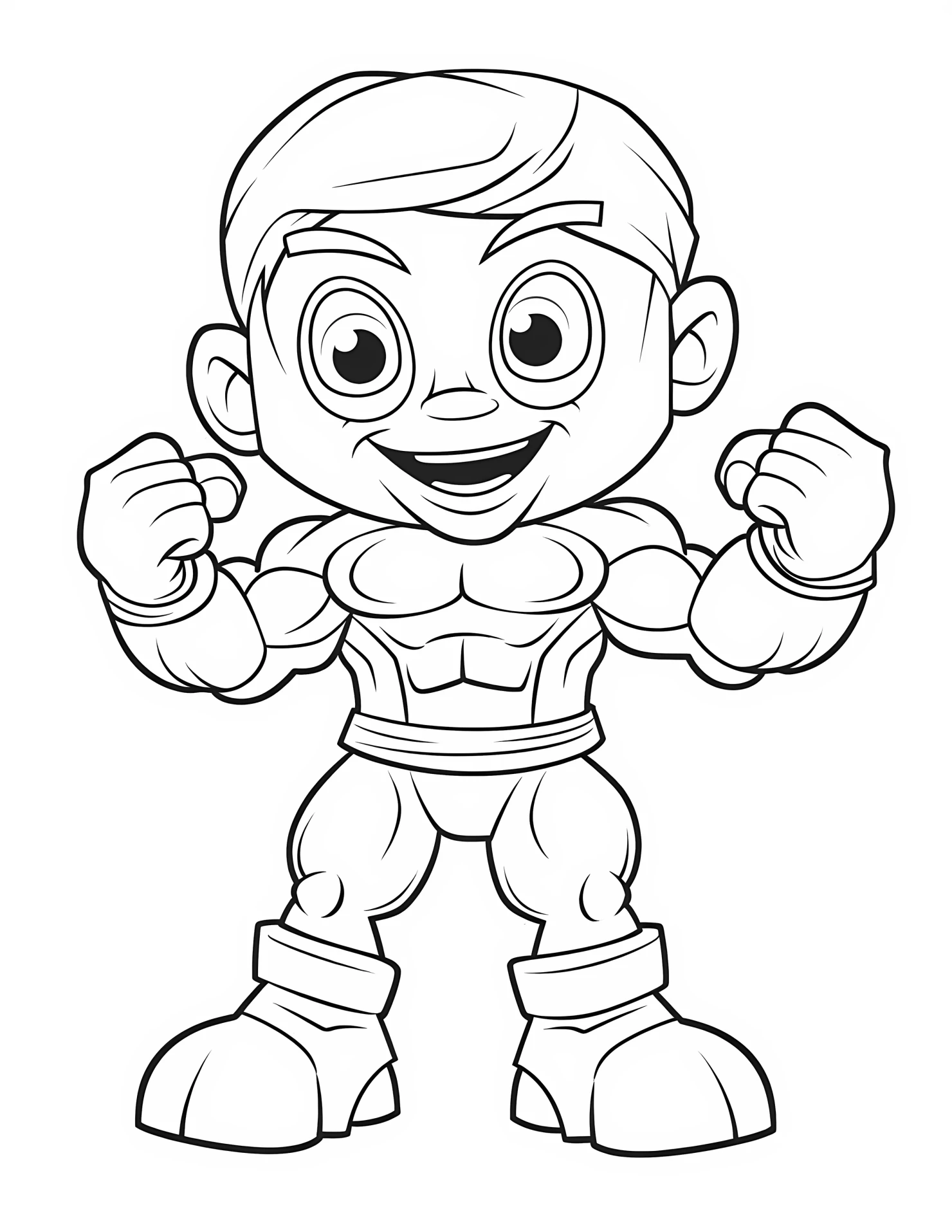 Muscles for kids coloring page on white color background #32172