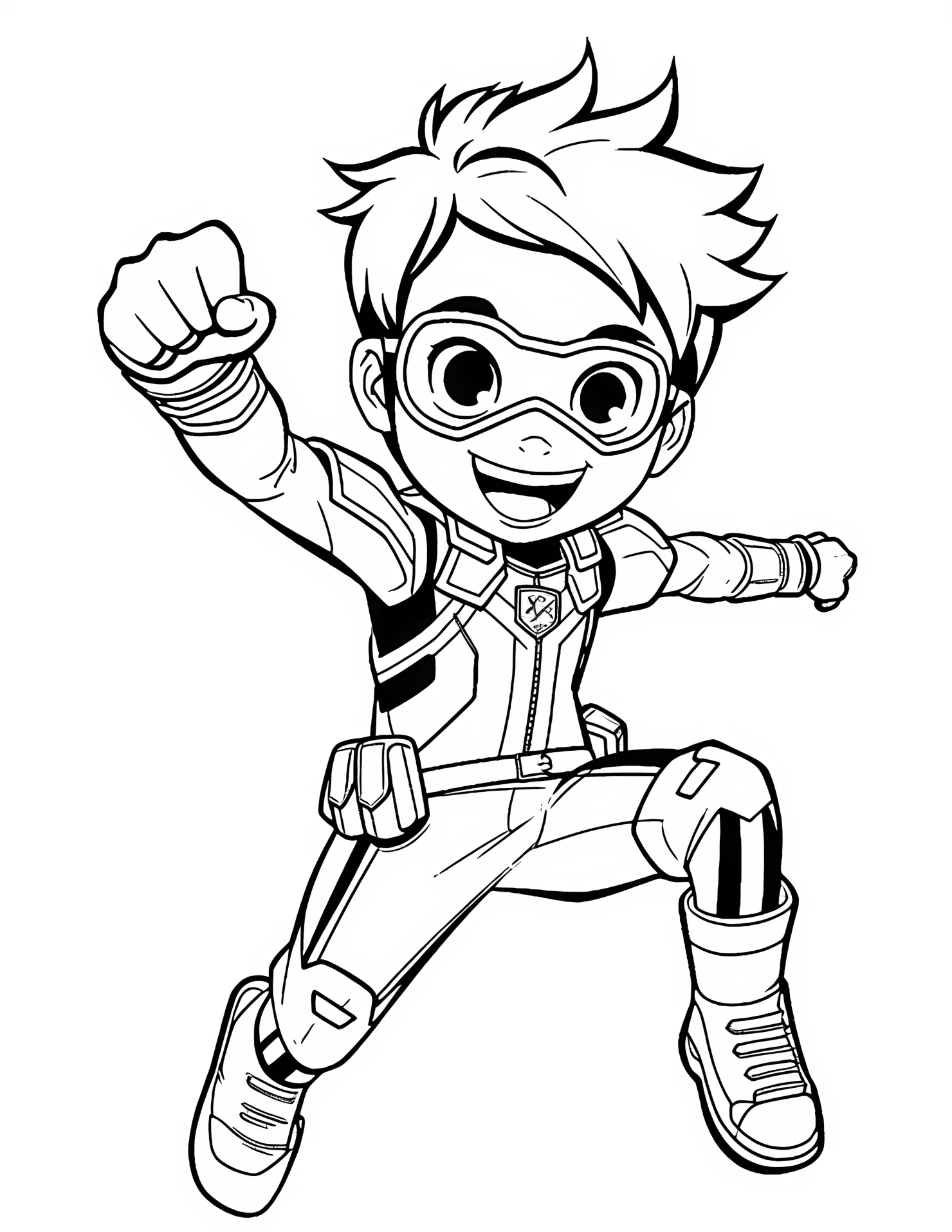 My Hero Academia for kids coloring page on white color background #32174