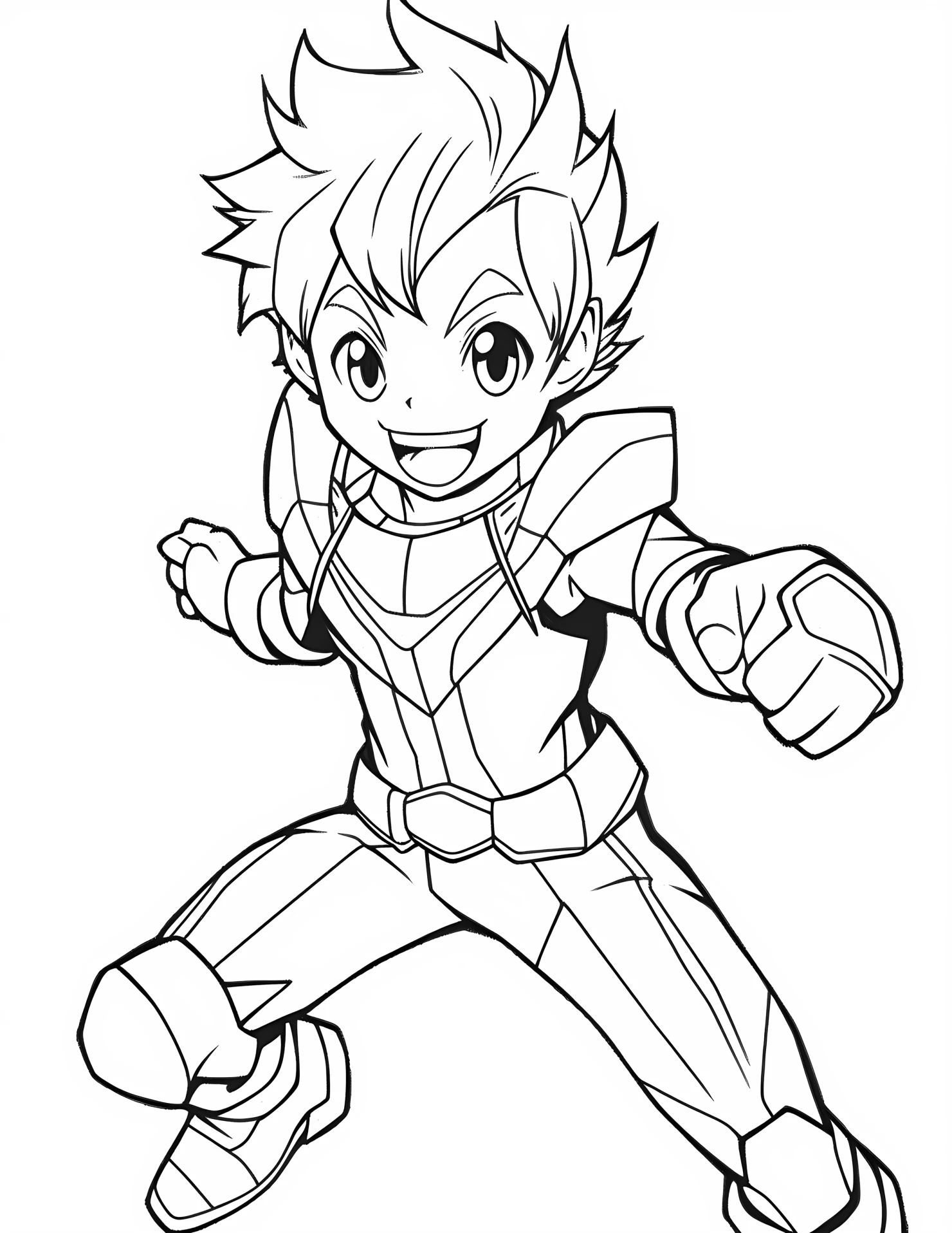 My Hero Academia for kids coloring page on white color background #32177