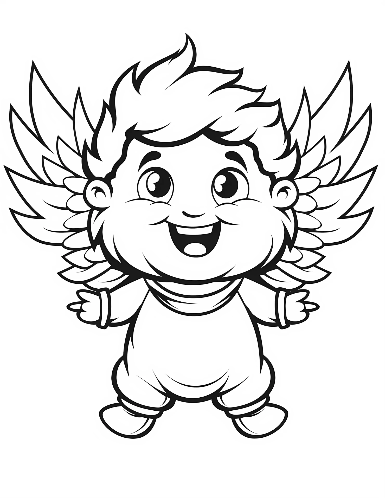 Mythical for kids coloring page on white color background #32178