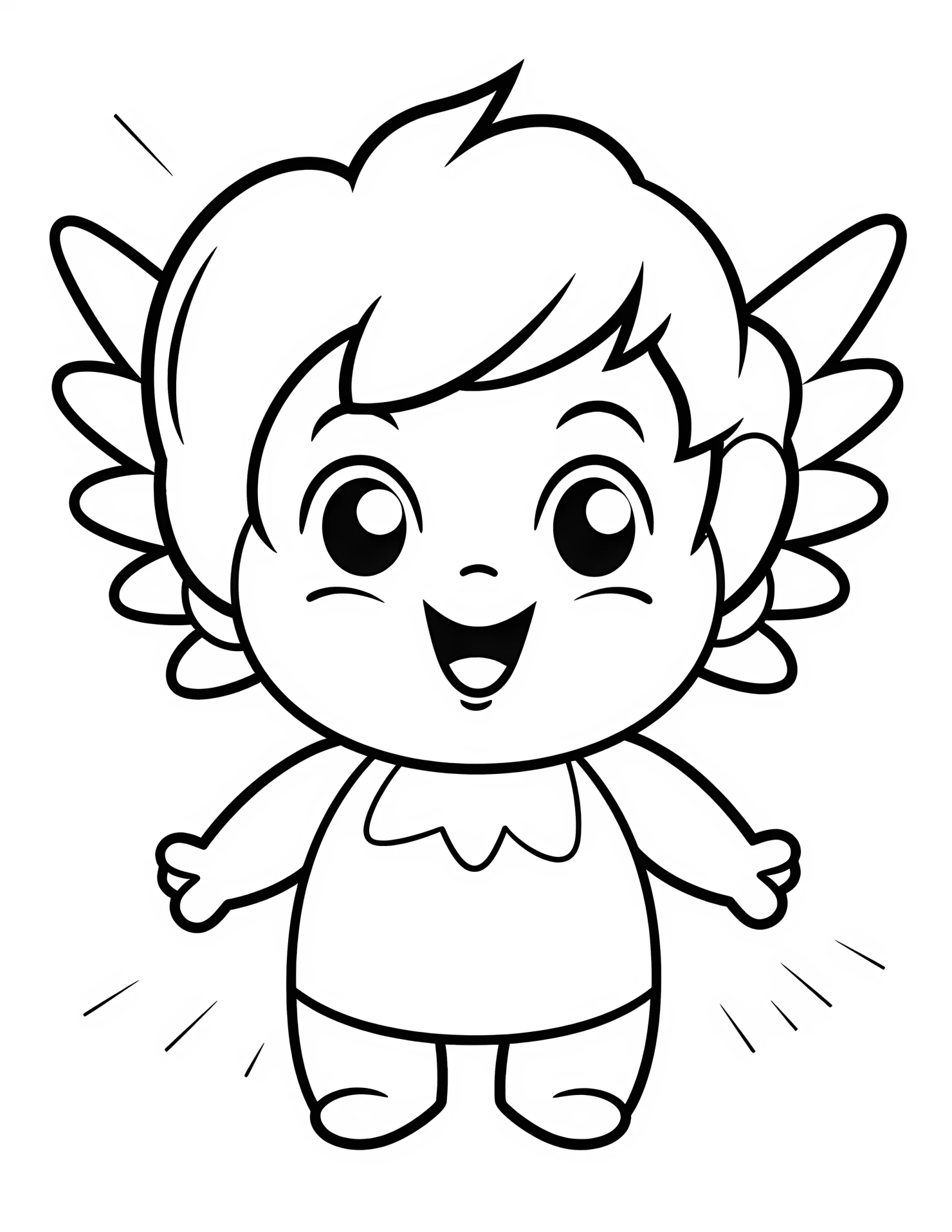 Mythical for kids coloring page on white color background #32182