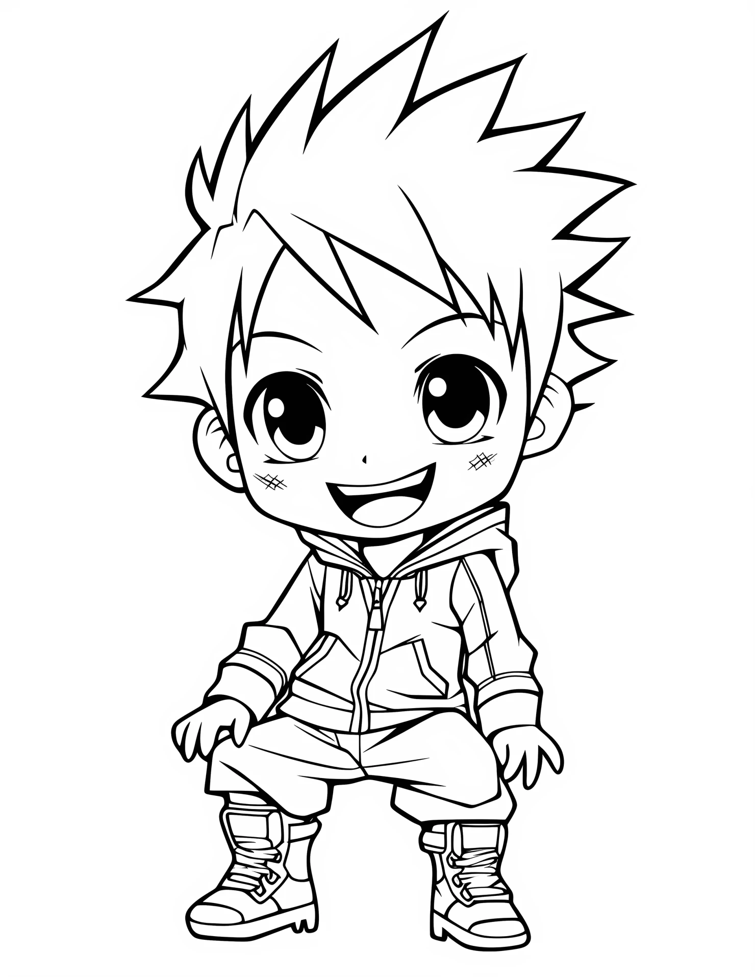 Naruto for kids coloring page on white color background #32184
