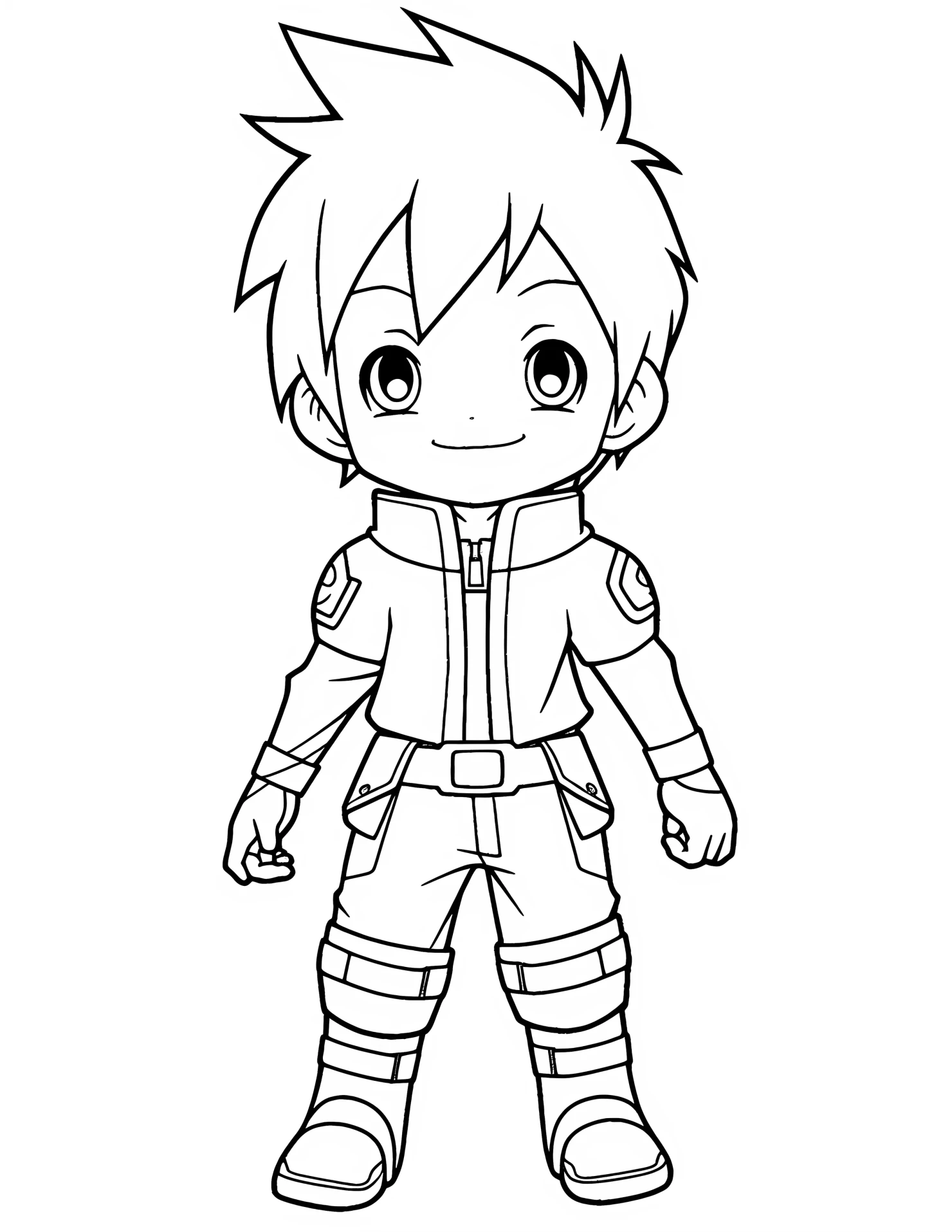 Naruto for kids coloring page on white color background #32186