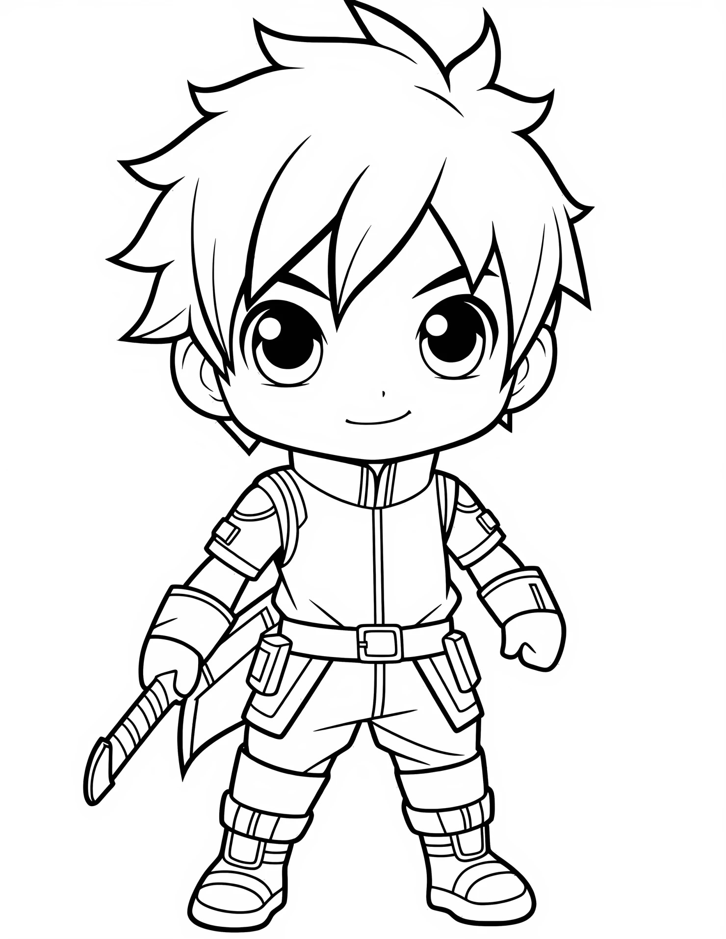 Naruto for kids coloring page on white color background #32187
