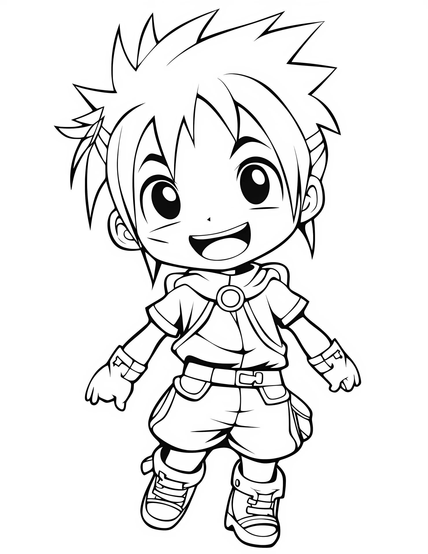 Naruto for kids coloring page on white color background #32188