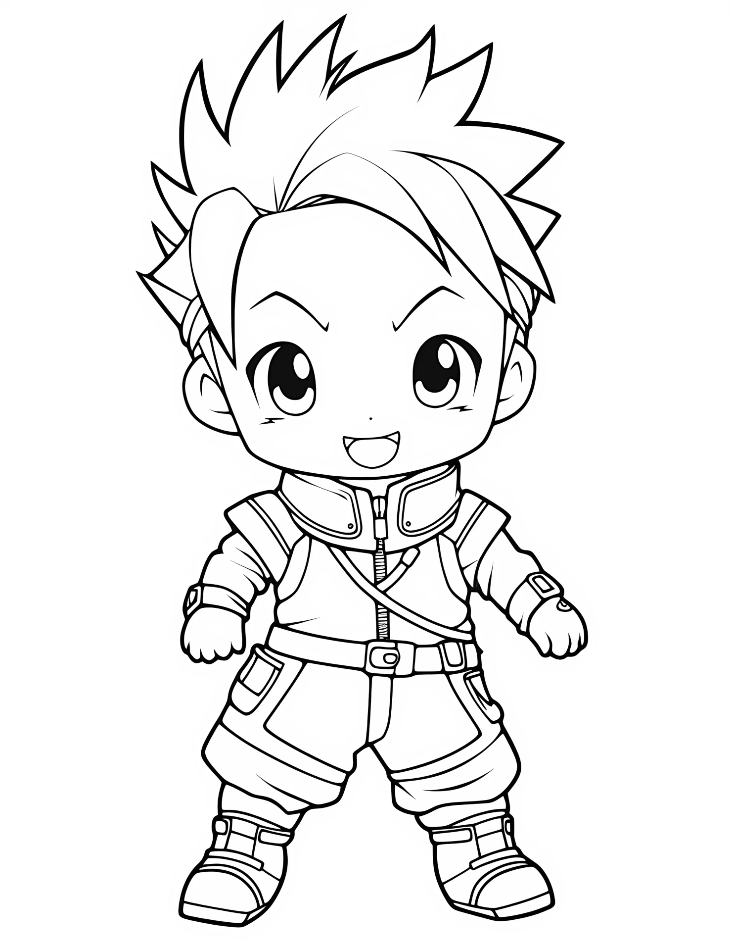 Naruto for kids coloring page on white color background #32189