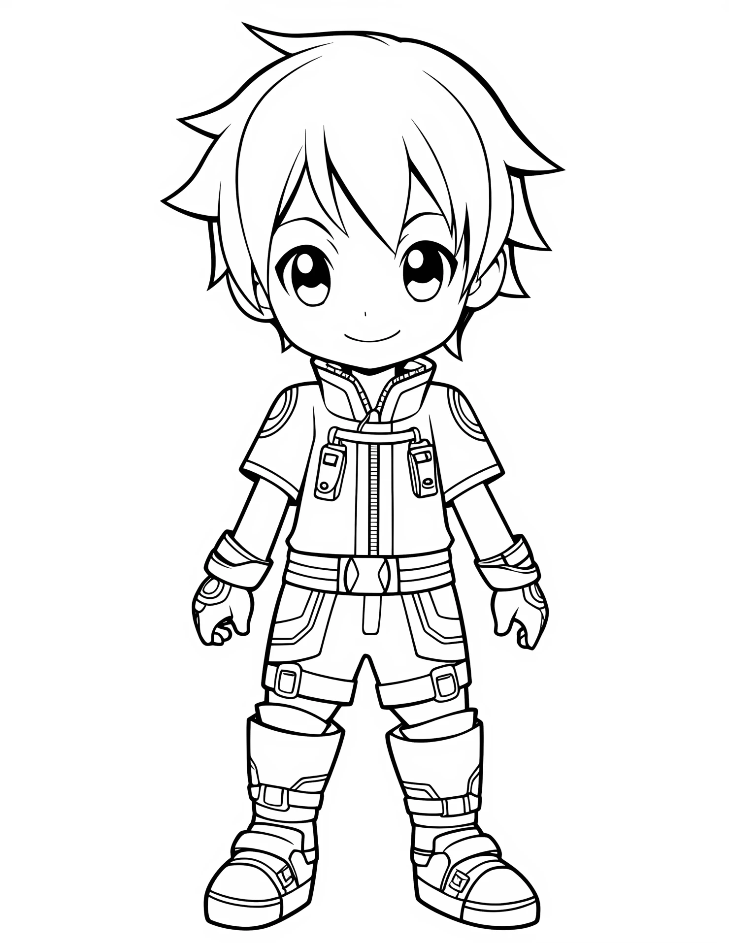 Naruto for kids coloring page on white color background #32191