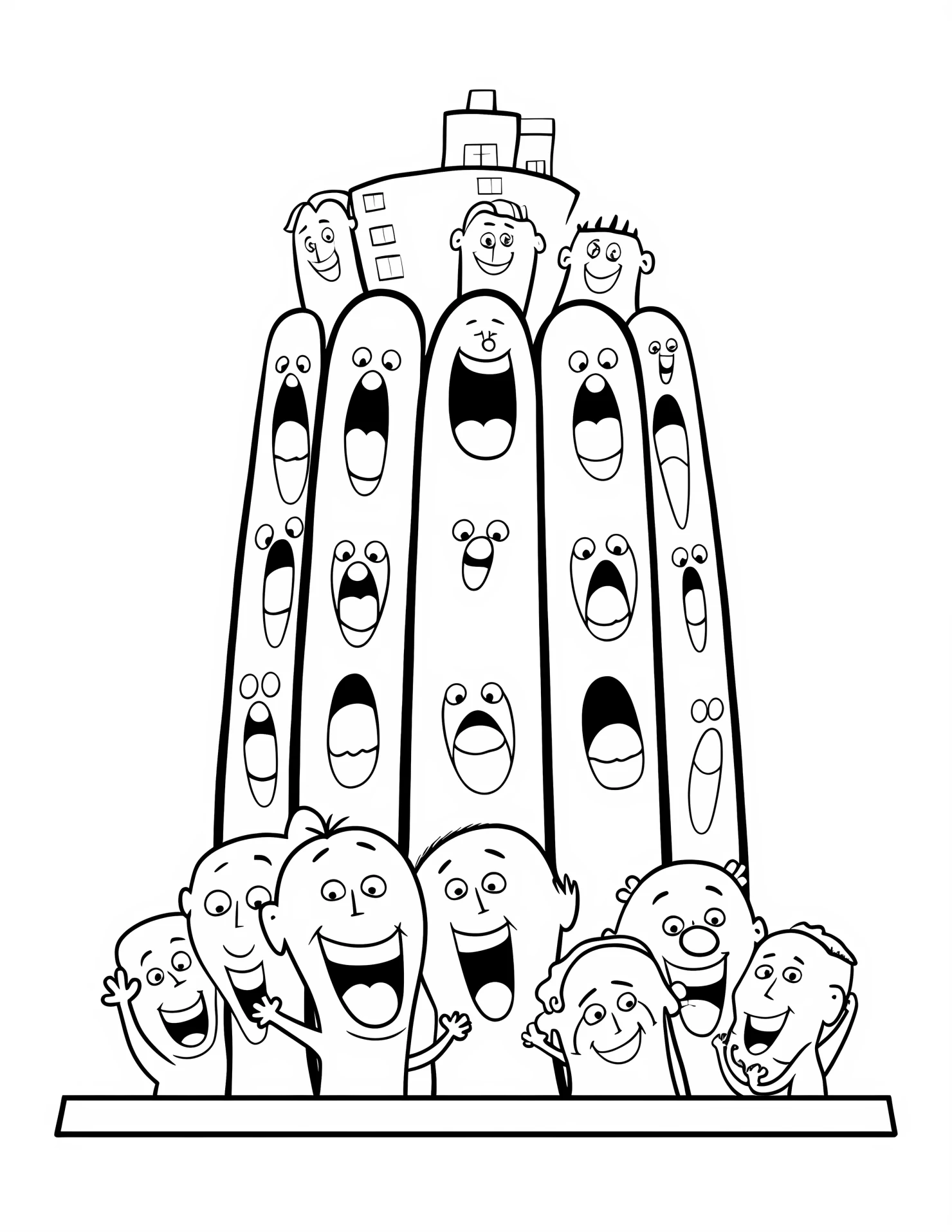 National monument for kids coloring page on white color background #32195