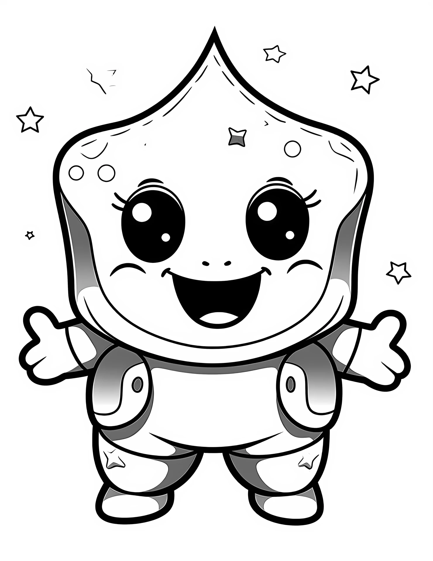 Nebulae for kids coloring page on white color background #32201