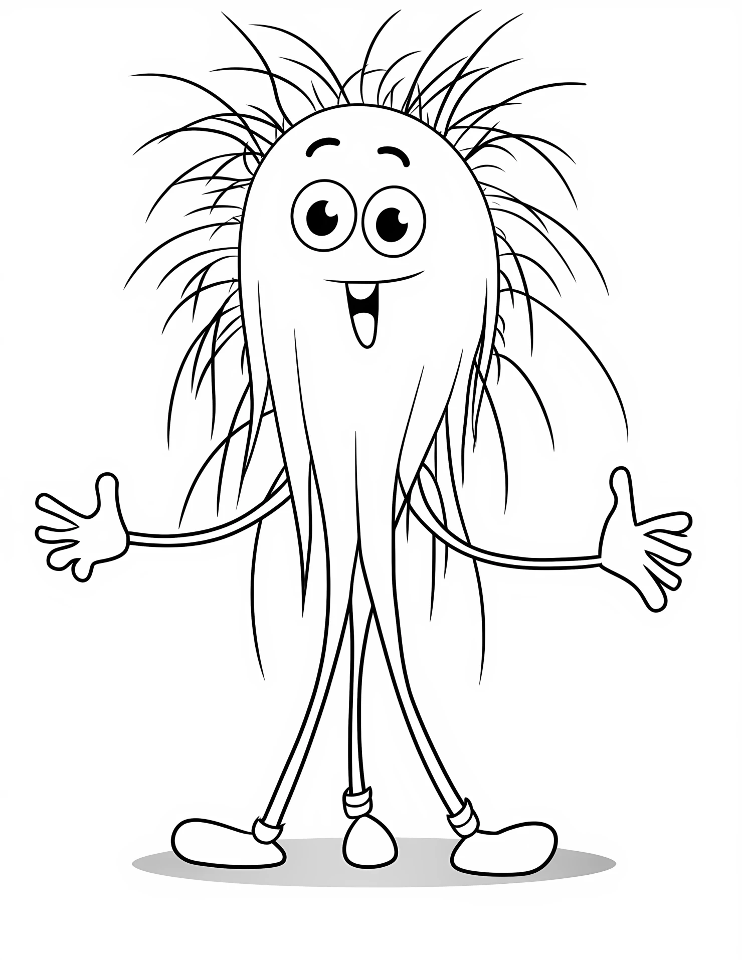 Nerves for kids coloring page on white color background #32208