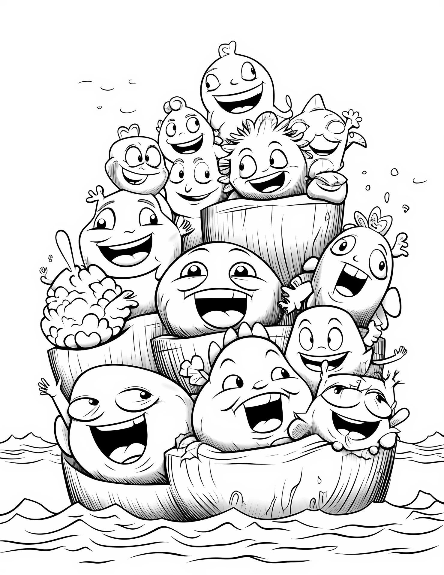 Ocean for kids coloring page on white color background #32229