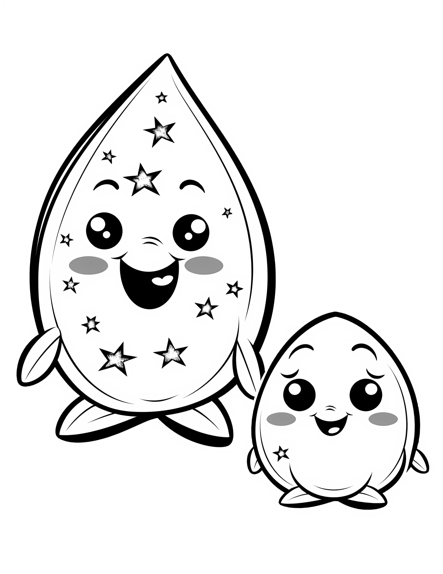 Octopuses for kids coloring page on white color background #32232