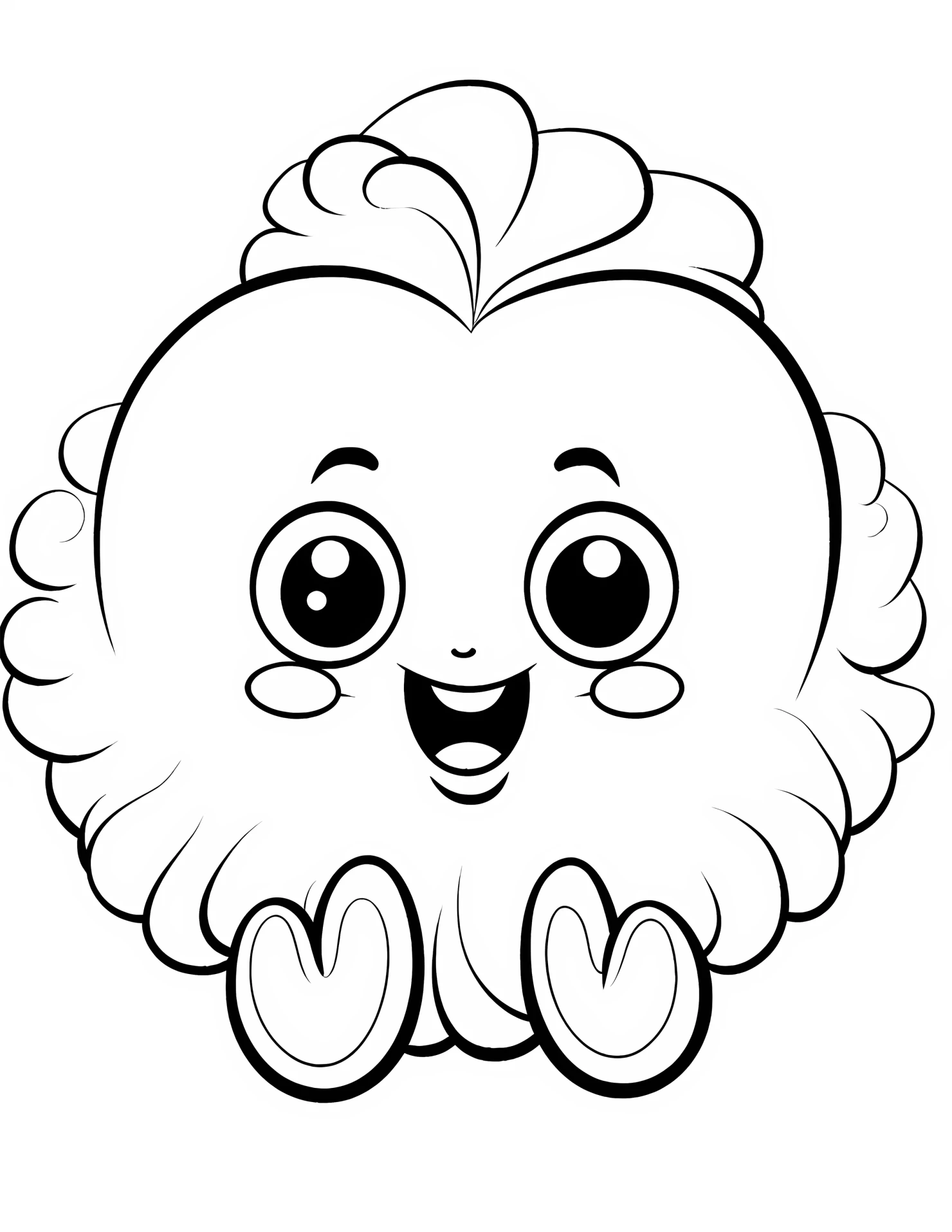 Octopuses for kids coloring page on white color background #32235