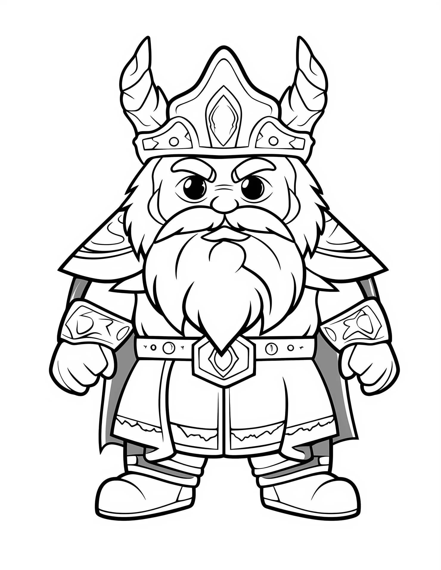 Odin for kids coloring page on white color background #32237