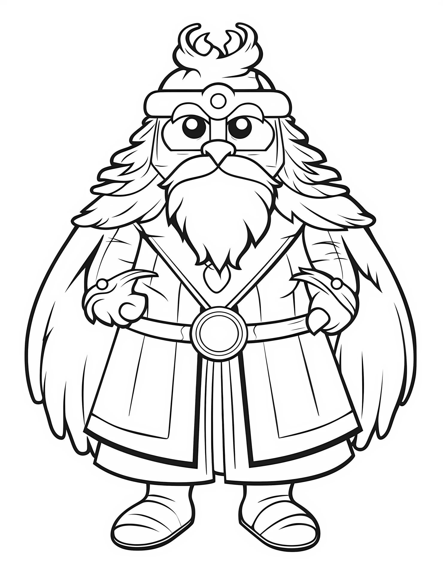 Odin for kids coloring page on white color background #32239