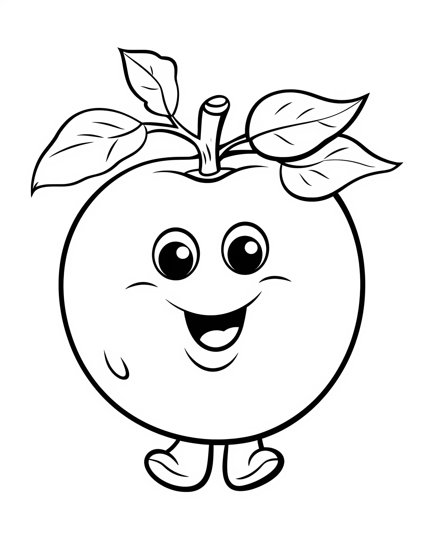 Orange for kids coloring page on white color background #32253