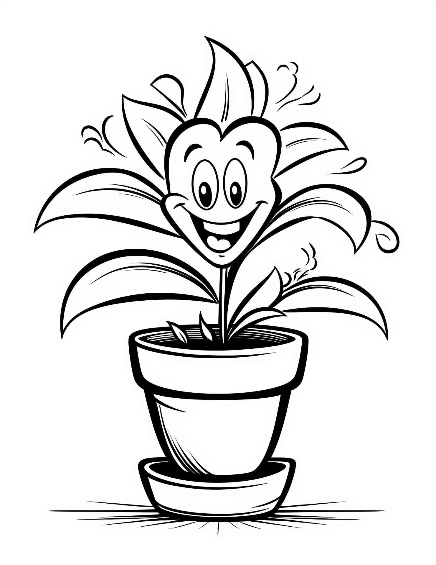 Orchid for kids coloring page on white color background #32256