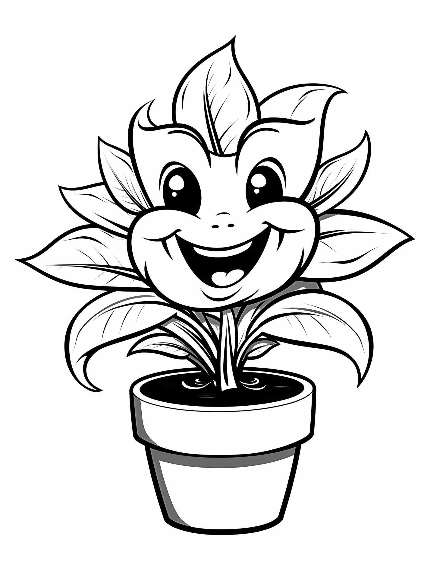 Orchid for kids coloring page on white color background #32257