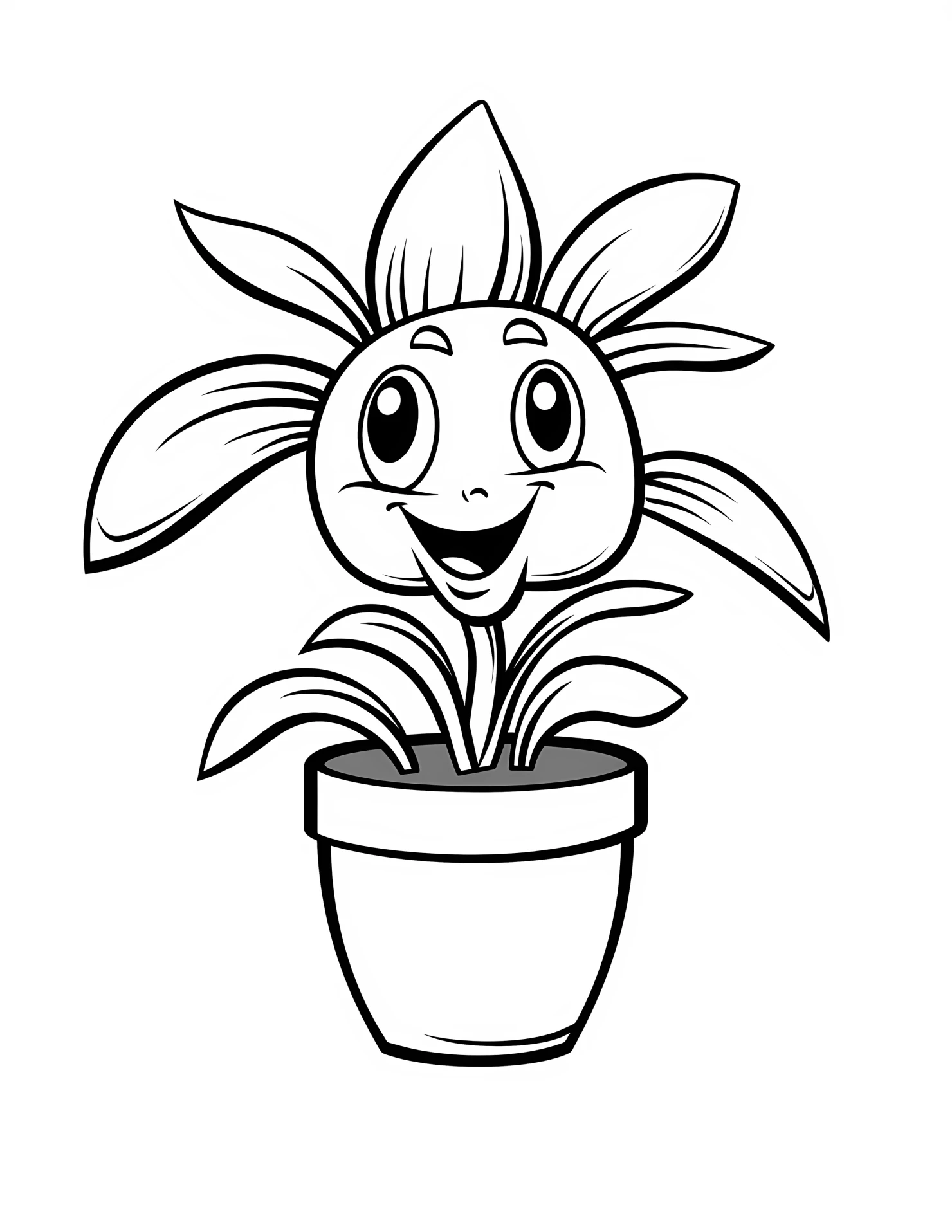 Orchid for kids coloring page on white color background #32258
