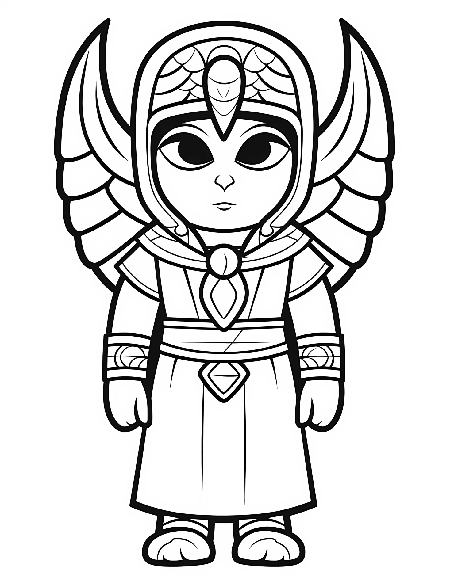 Osiris for kids coloring page on white color background #32270