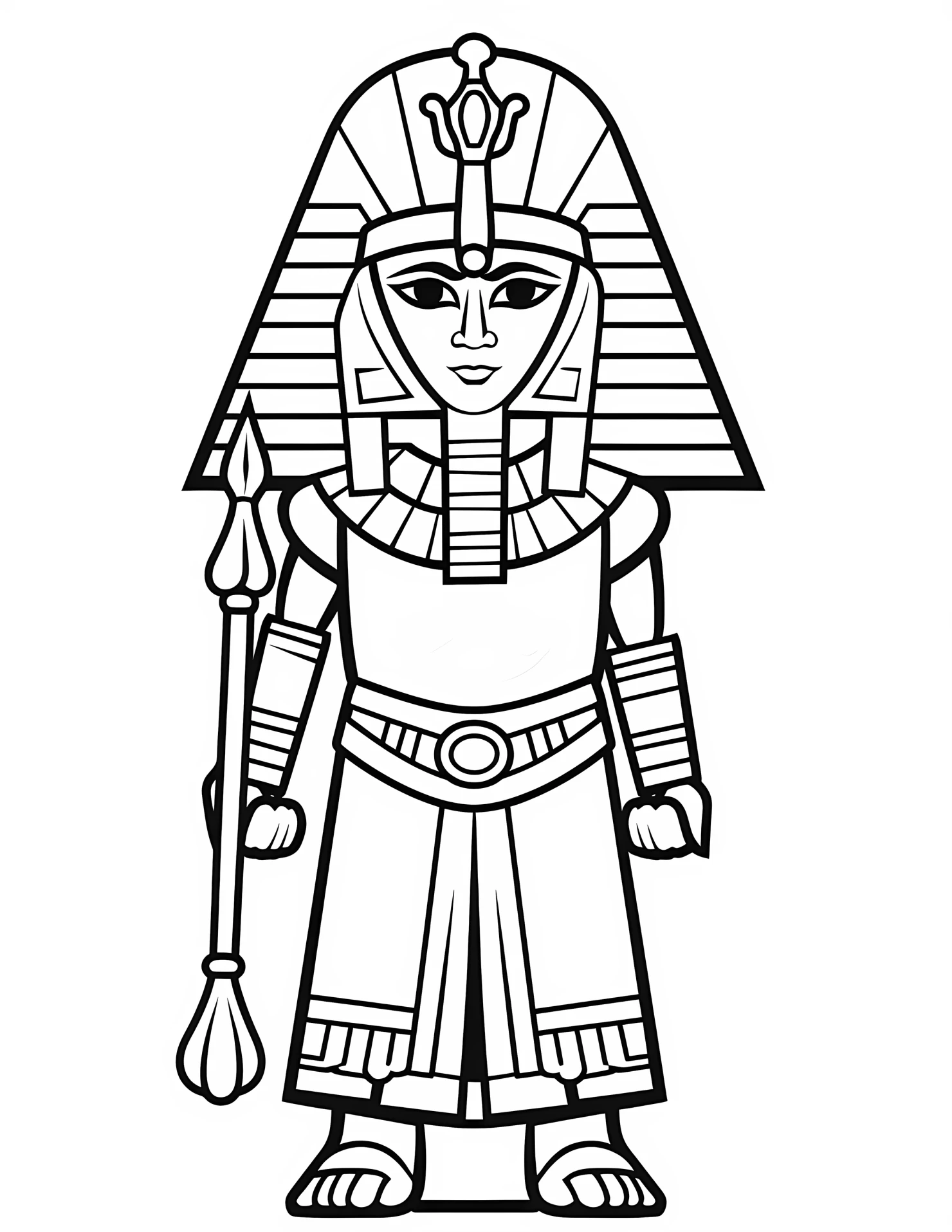 Osiris for kids coloring page on white color background #32271