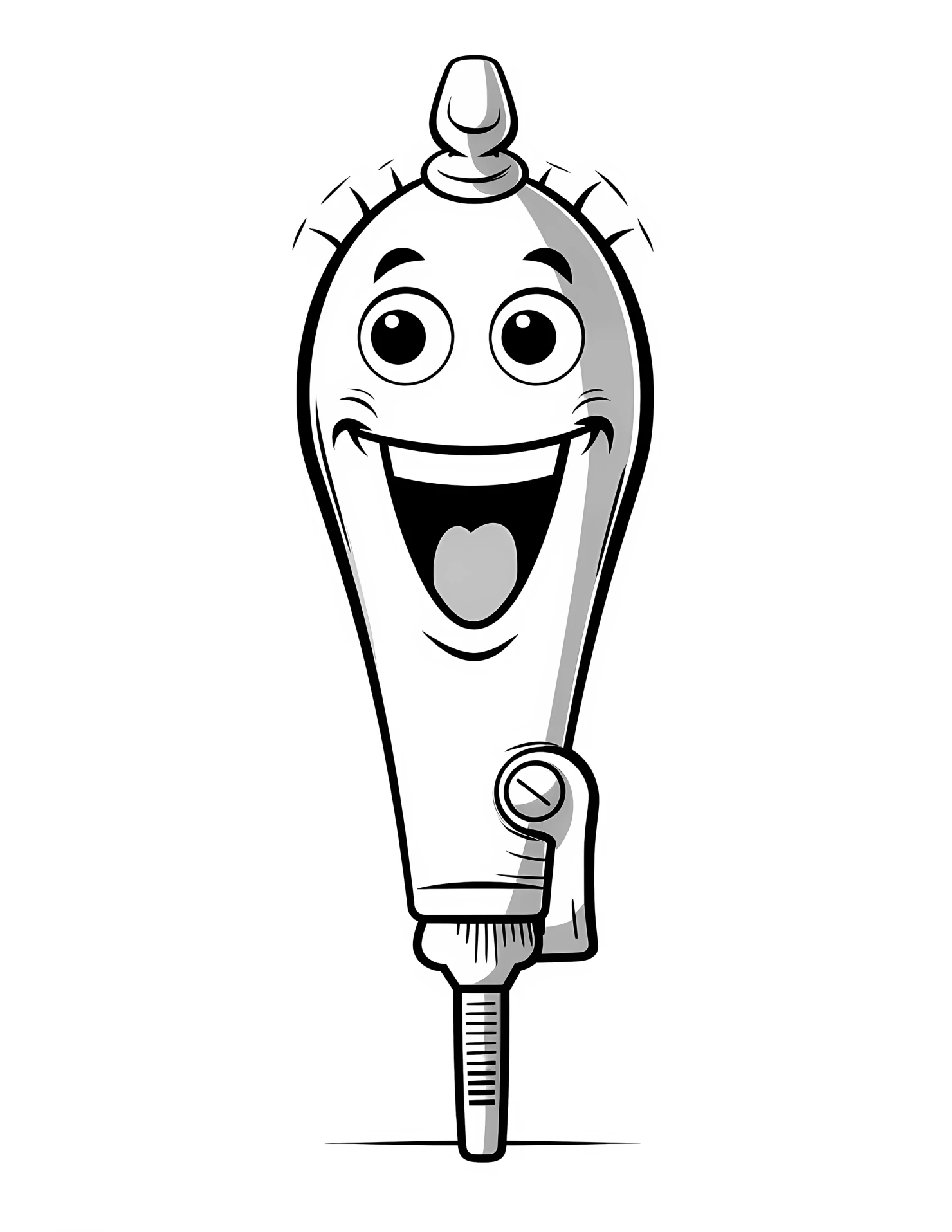 Otoscope for kids coloring page on white color background #32273