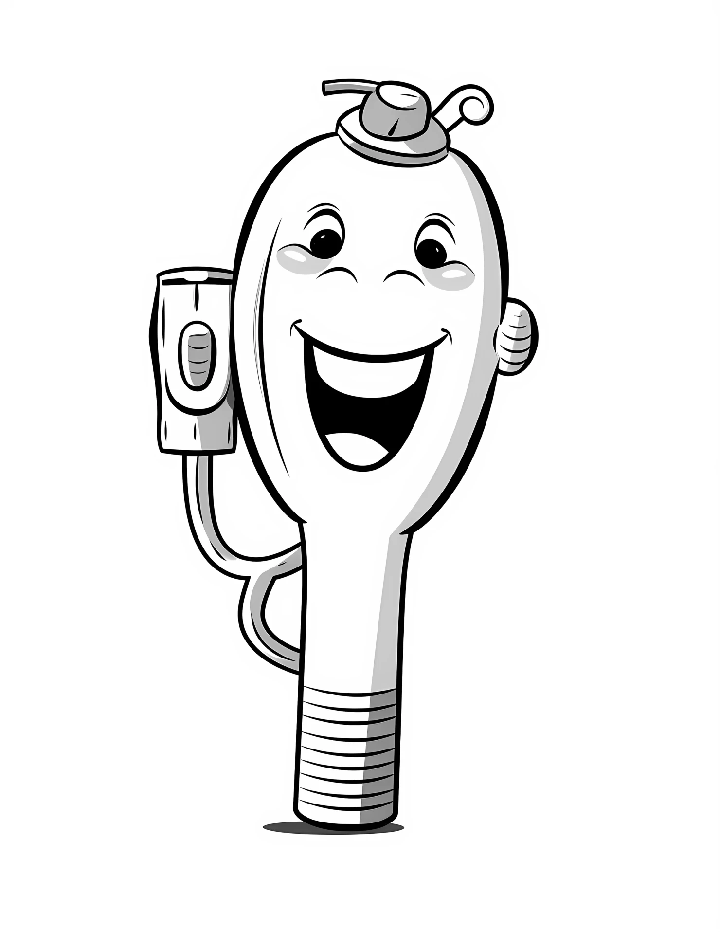 Otoscope for kids coloring page on white color background #32275