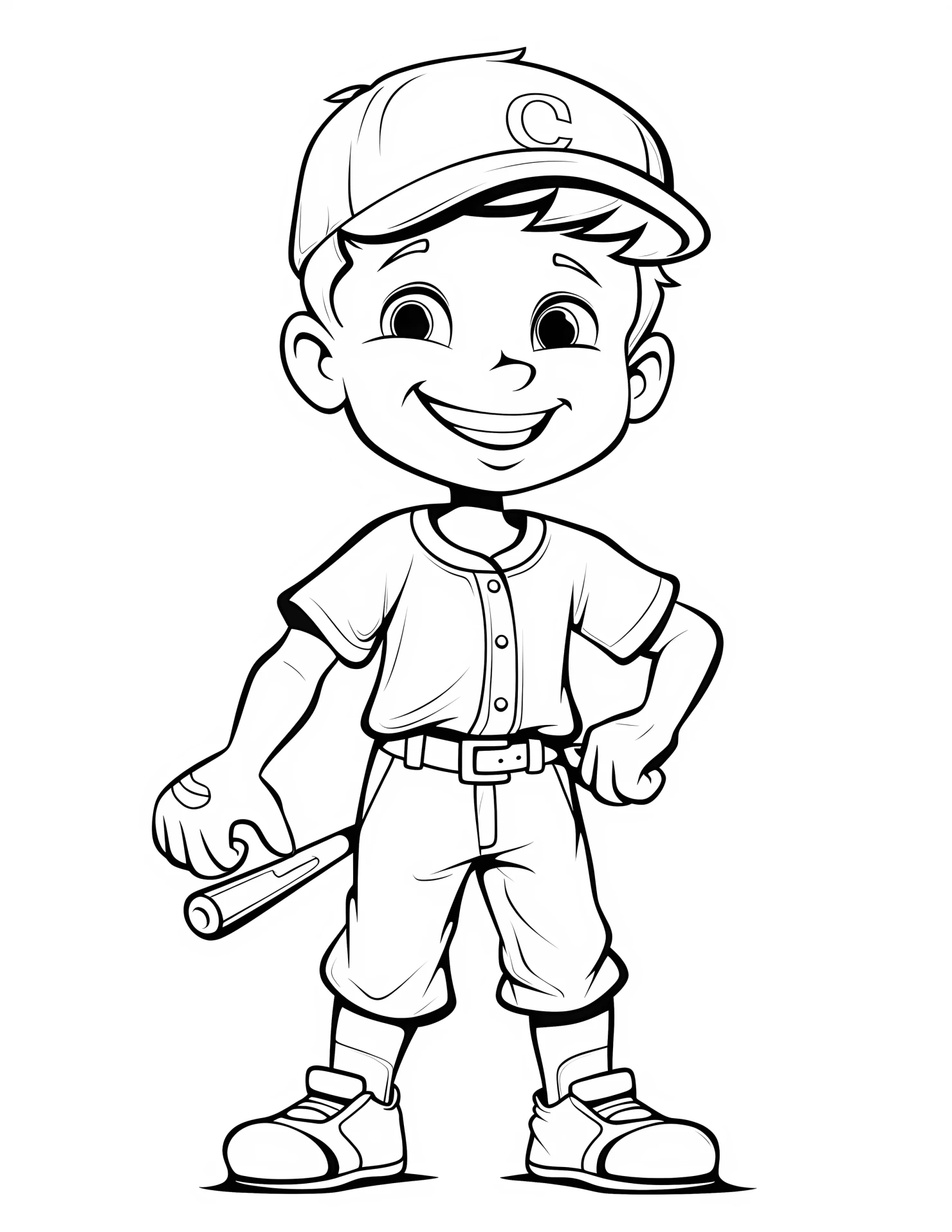 Outfielder for kids coloring page on white color background #32278
