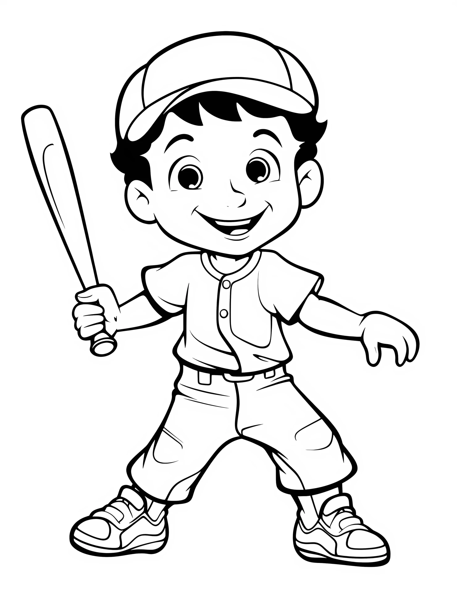 Outfielder for kids coloring page on white color background #32279