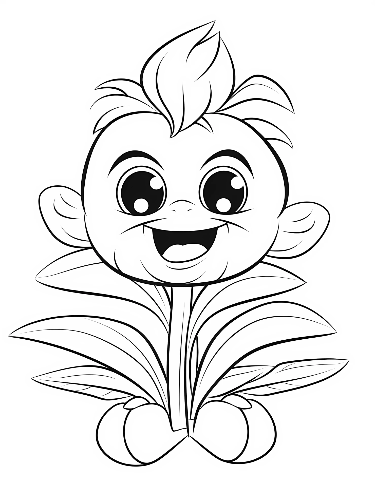 Pansy flower for kids coloring page on white color background #32288