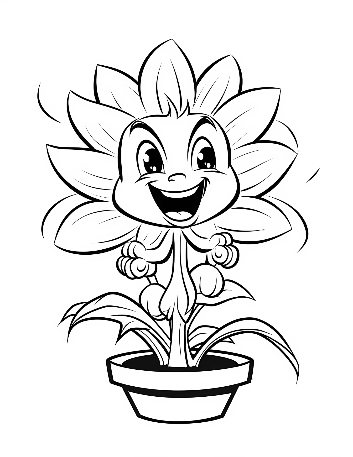 Pansy flower for kids coloring page on white color background #32290