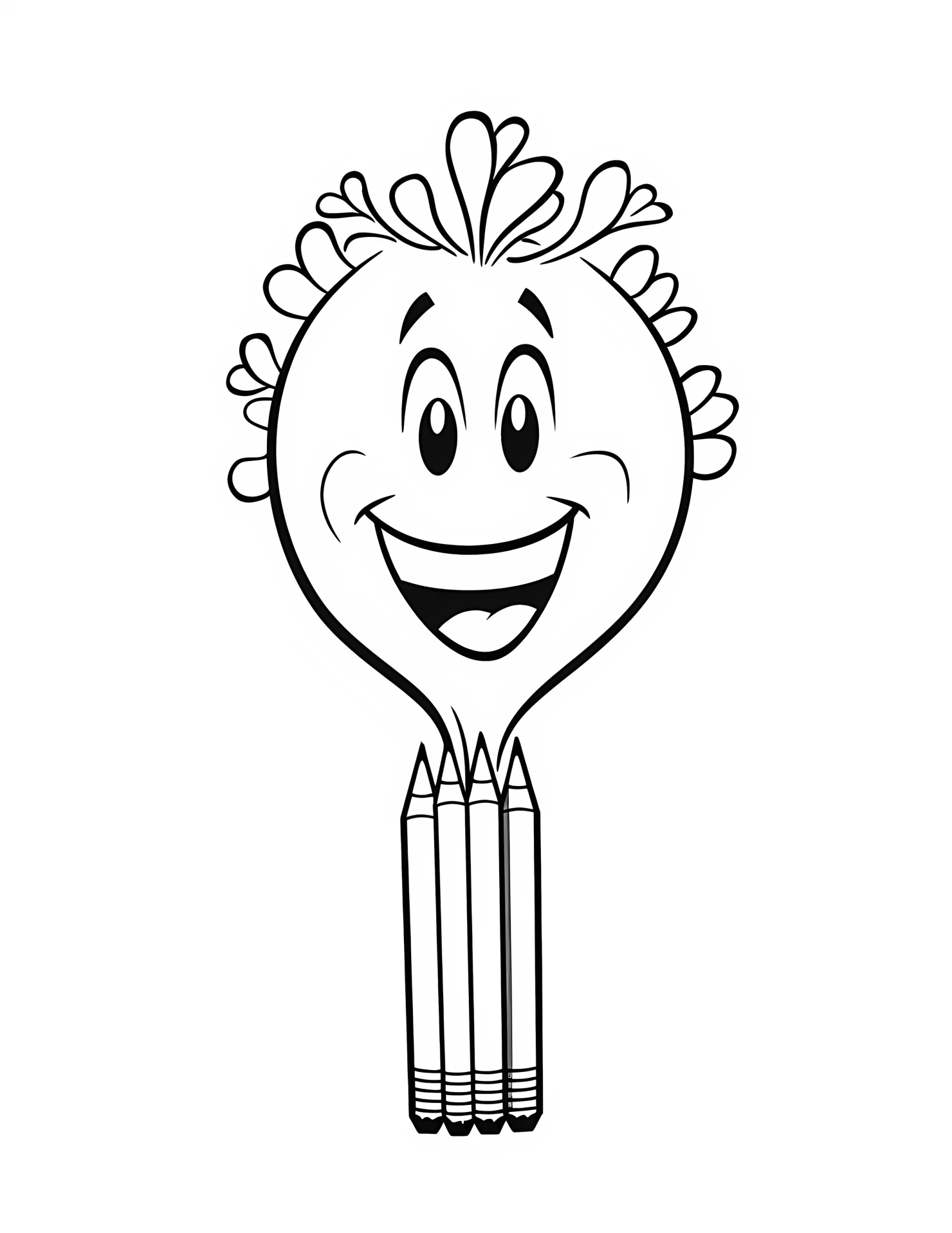 Pencil for kids coloring page on white color background #32327
