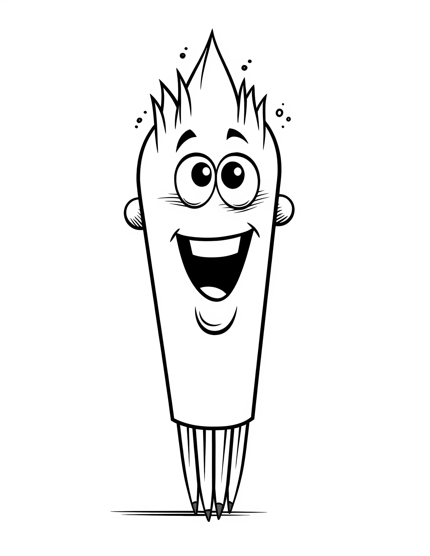 Pencil for kids coloring page on white color background #32328