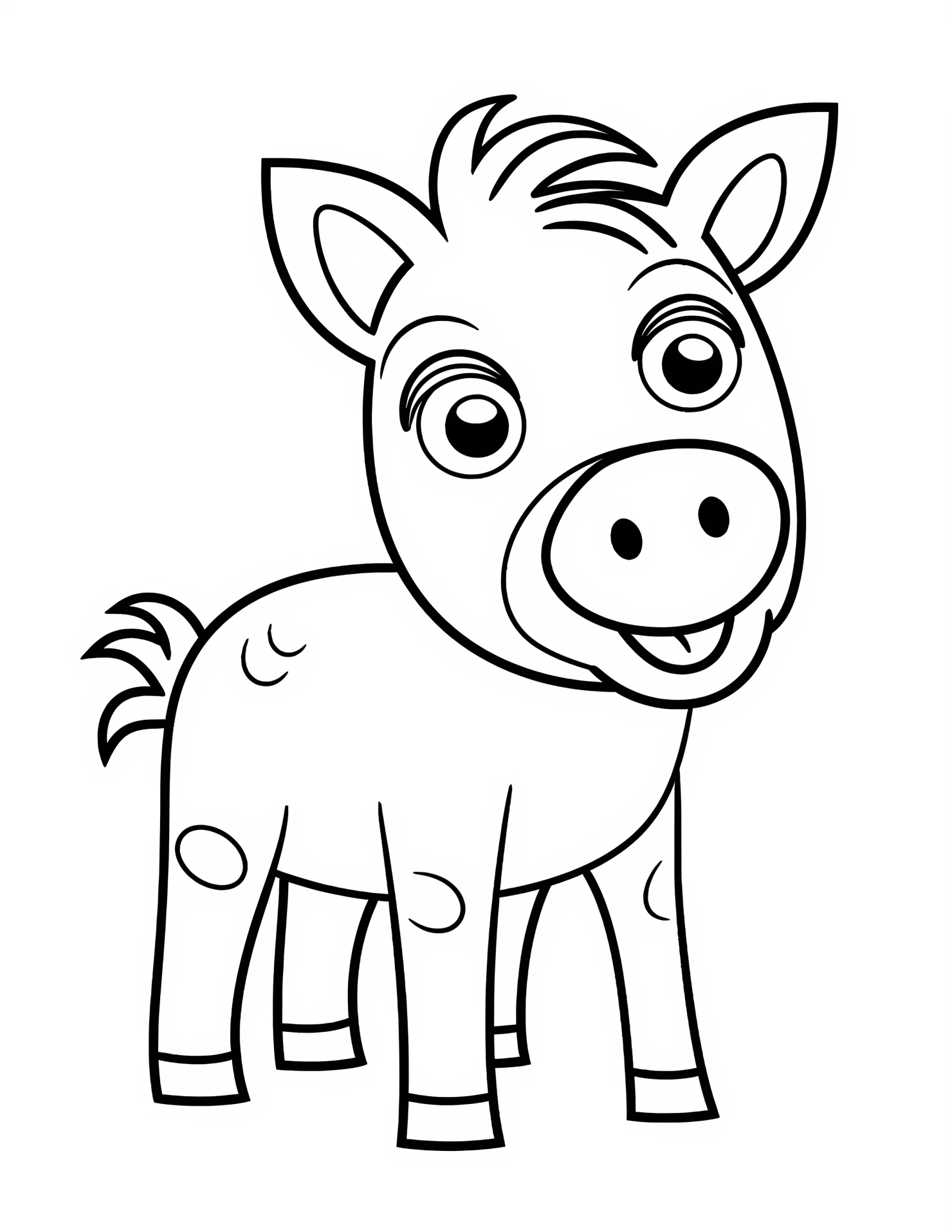 Peppa pig for kids coloring page on white color background #32337