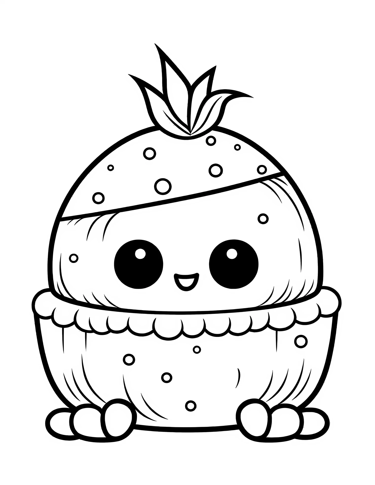 Pie for kids coloring page on white color background #32346