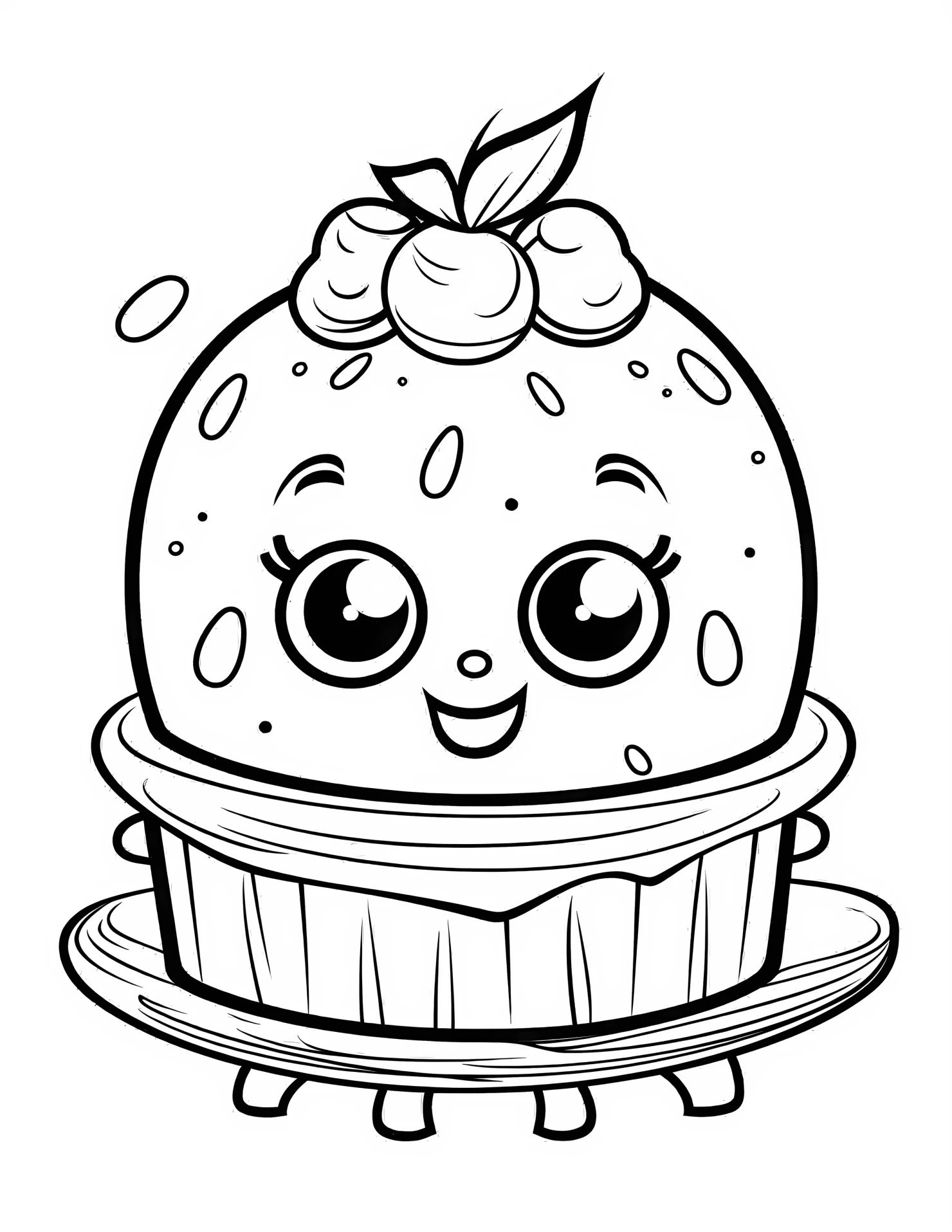 Pie for kids coloring page on white color background #32348