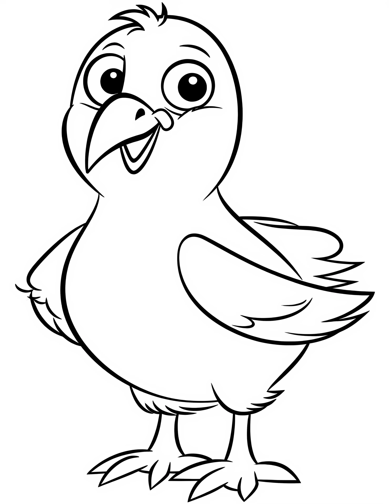 Pigeon for kids coloring page on white color background #32355