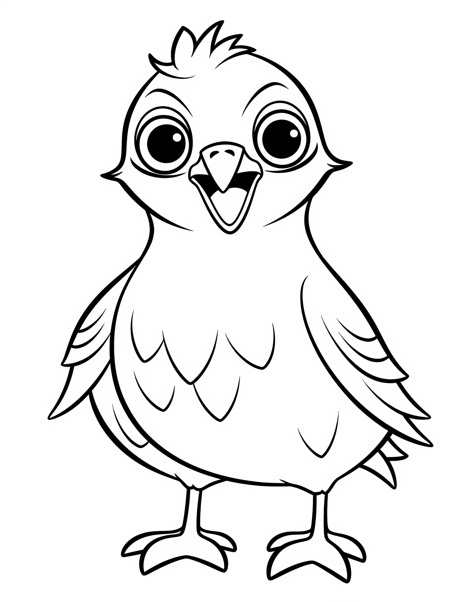 Pigeon for kids coloring page on white color background #32356